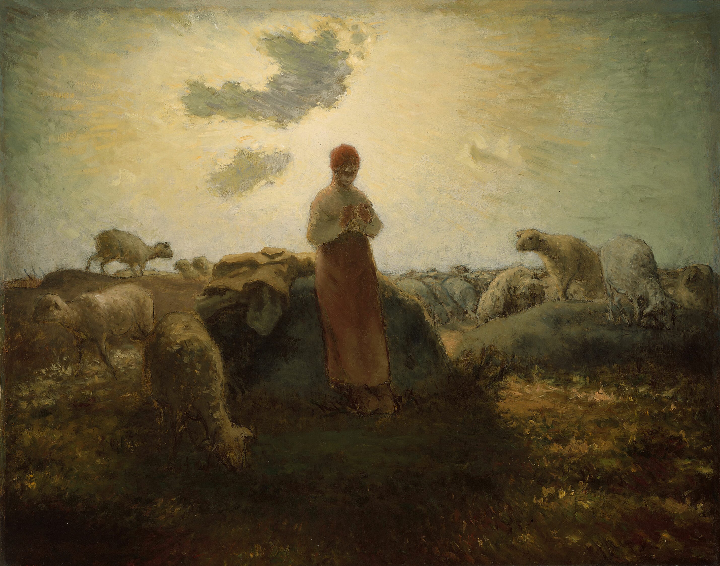 The Keeper of the Flock by Jean François Millet, 1871–74 — fine art print