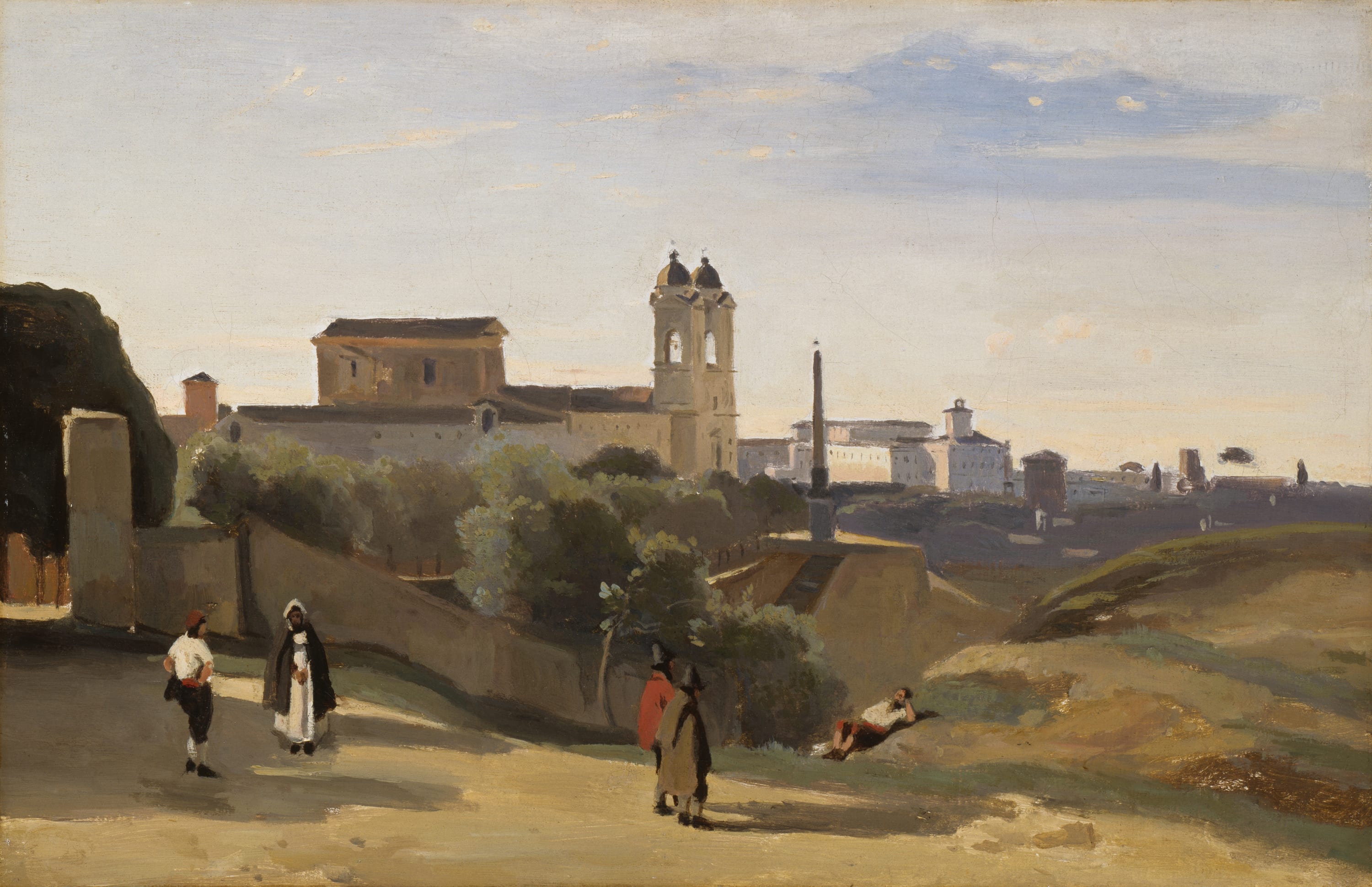 Monte Pincio, Rome by Jean Baptiste Camille Corot, 1840–50 — fine art print