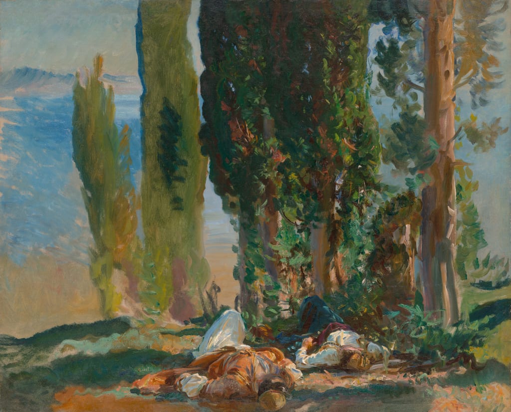 Under the Cypress Trees at Corfu by John Singer Sargent, 1909 — fine art print