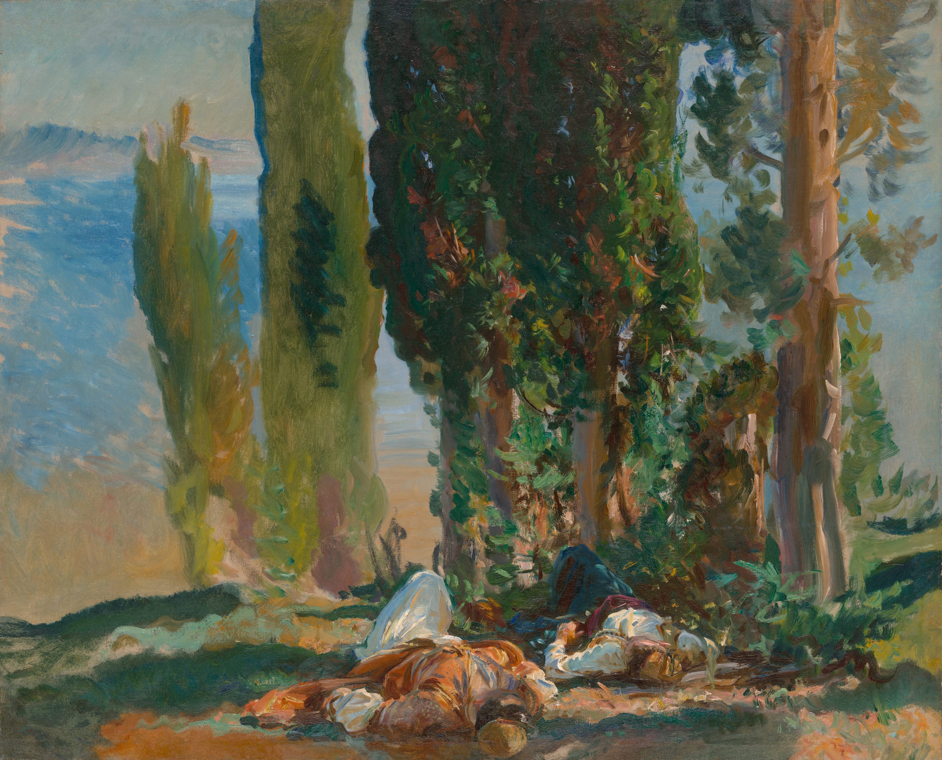 Under the Cypress Trees at Corfu by John Singer Sargent, 1909 — fine art print