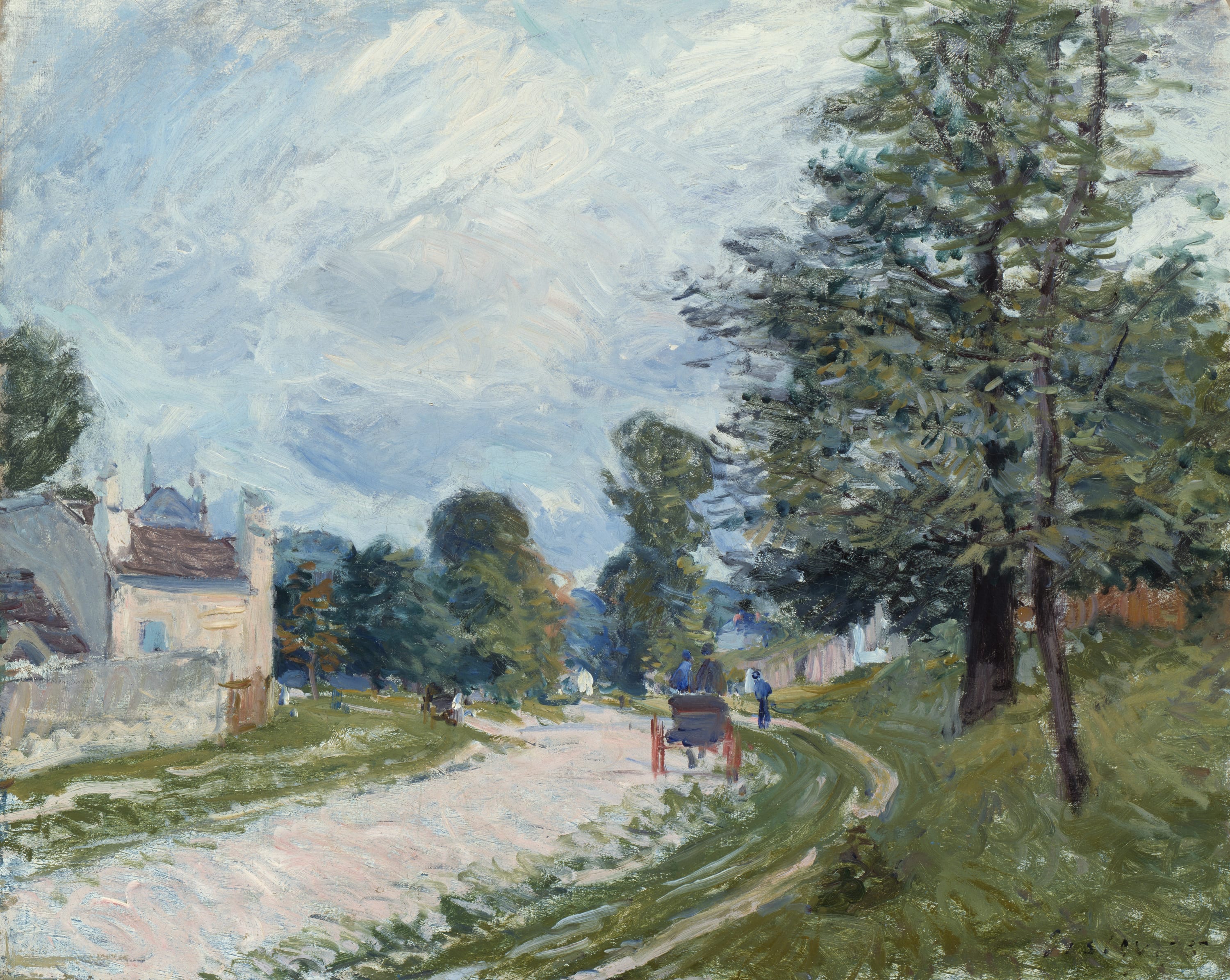 A Turn in the Road by Alfred Sisley, 1873 — fine art print