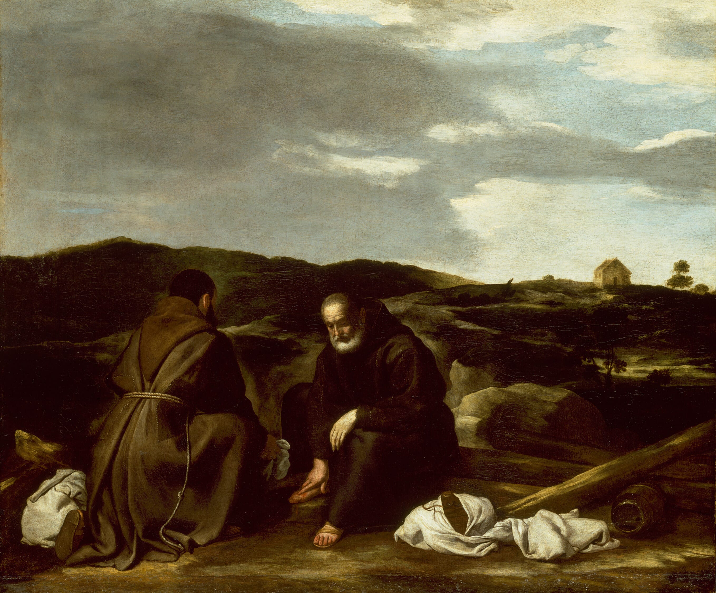Two Monks in a Landscape by Italian, c. 1645 — fine art print