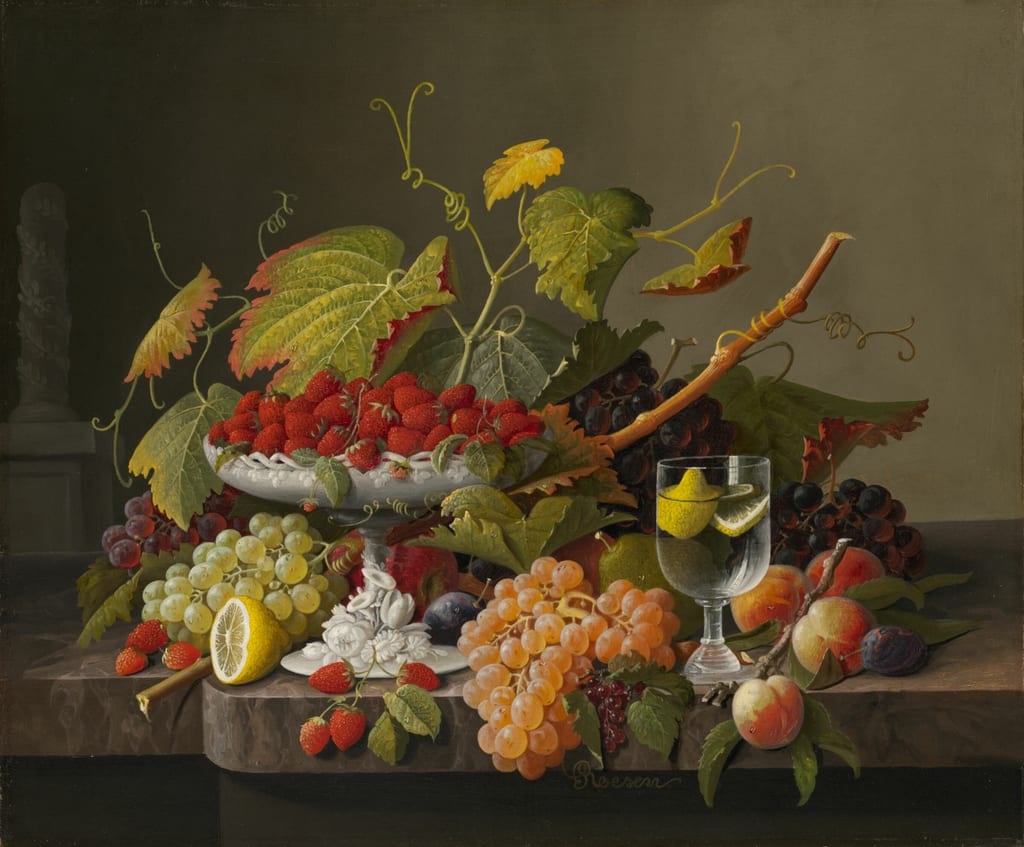 An Abundance of Fruit by Severin Roesen, c. 1860 — fine art print