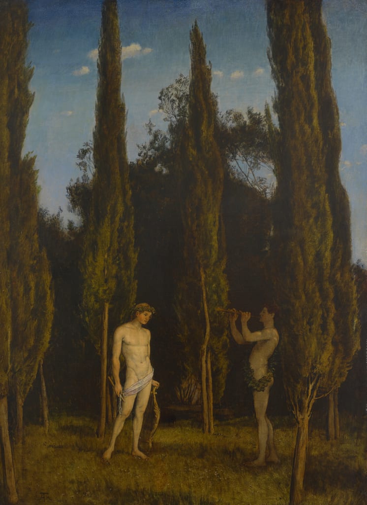 Apollo and Marsyas by Hans Thoma, 1888 — fine art print