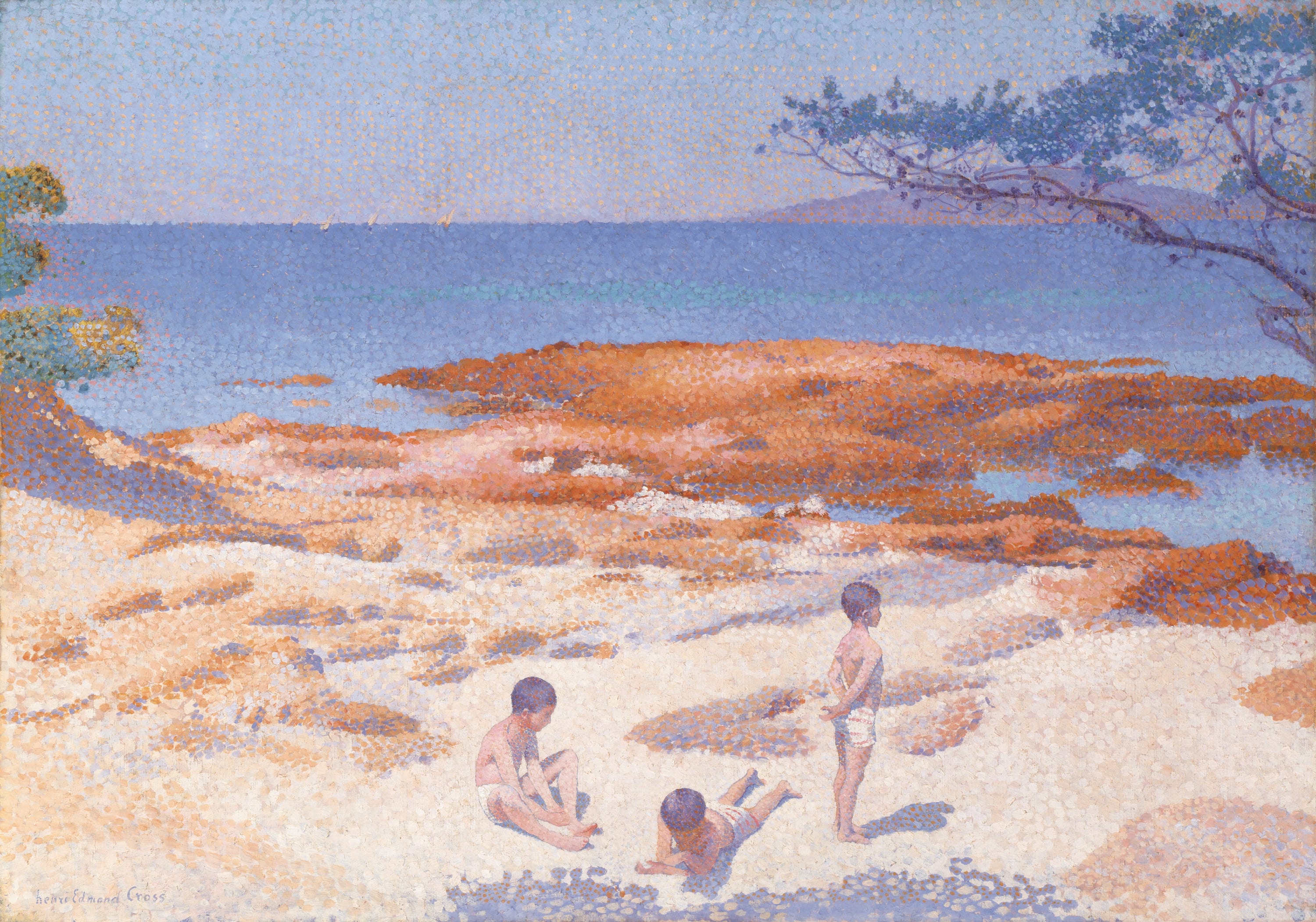 Beach at Cabasson (Baigne-Cul) by Henri Edmond Cross, 1891–92 — fine art print