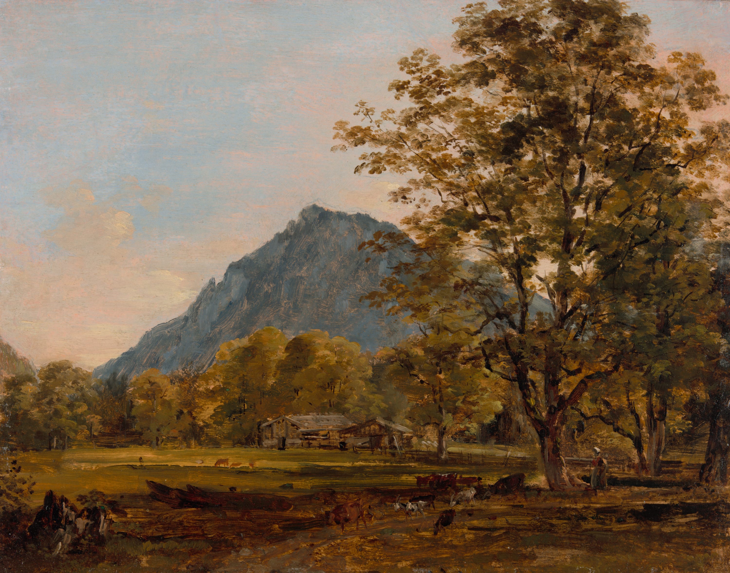 A Farmhouse in the Bavarian Alps by Johann Georg von Dillis, c. 1825 — fine art print