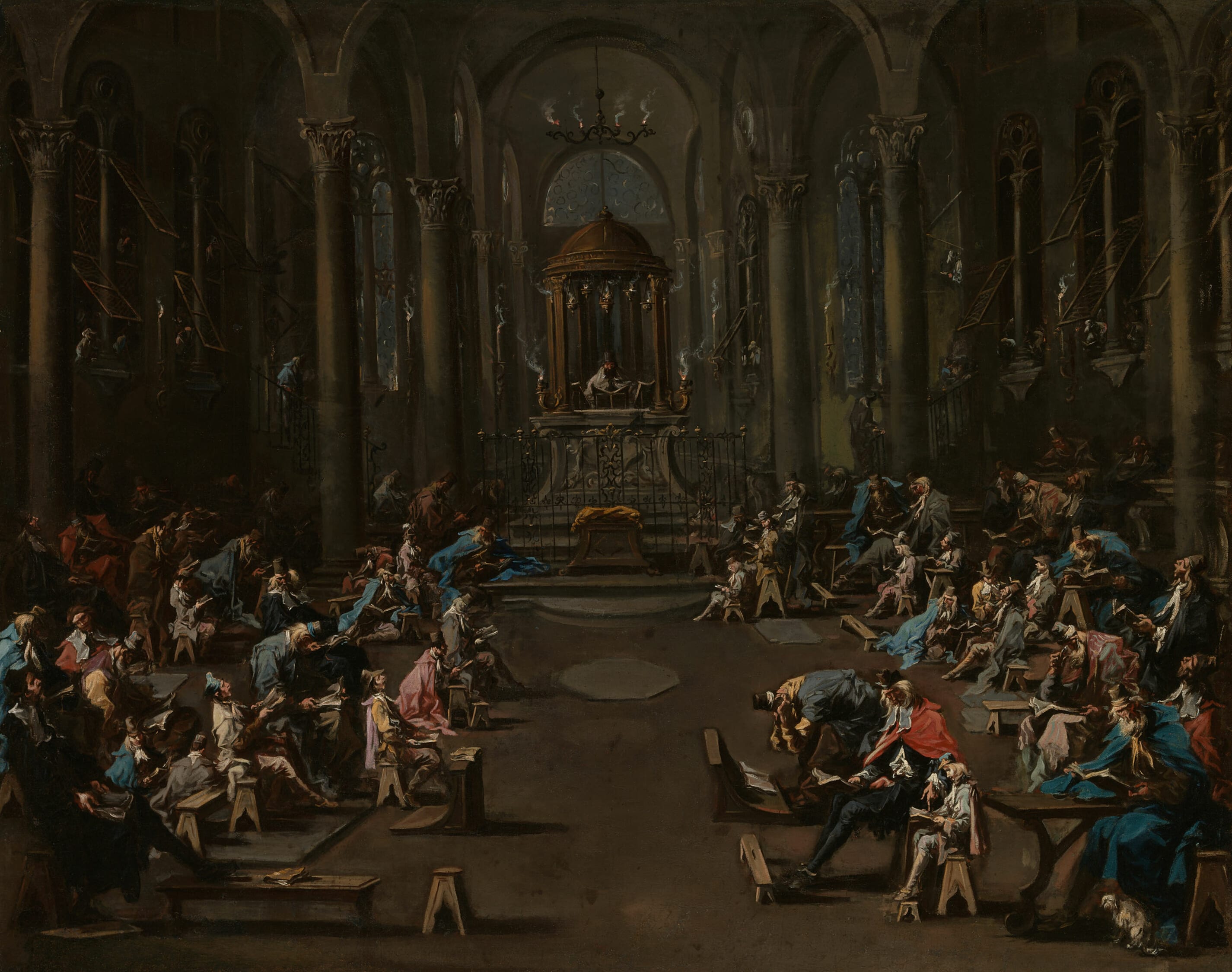 The Synagogue by Alessandro Magnasco, c. 1730 — fine art print