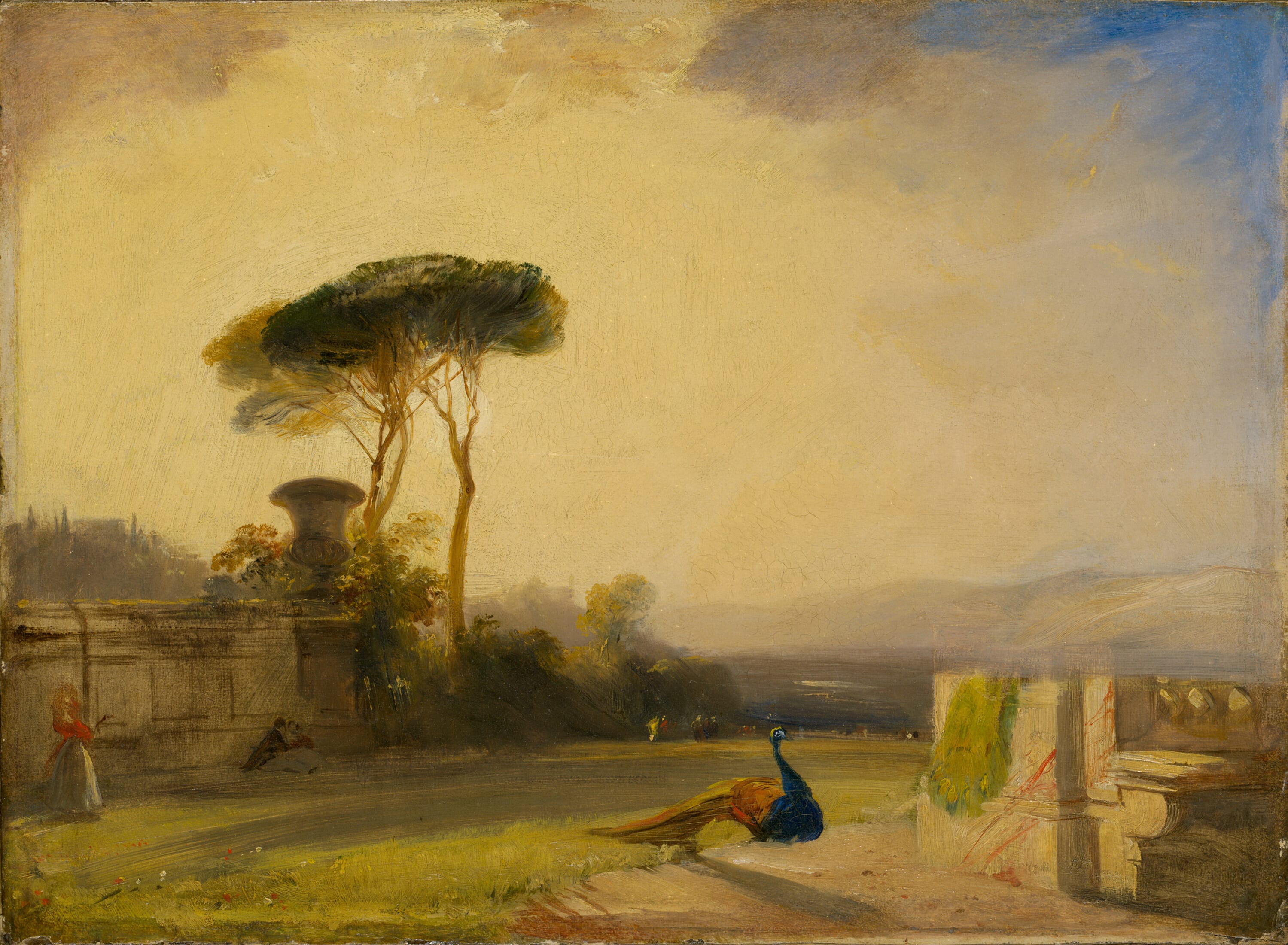 View on the Grounds of a Villa near Florence by Richard Parkes Bonington, 1826 — fine art print