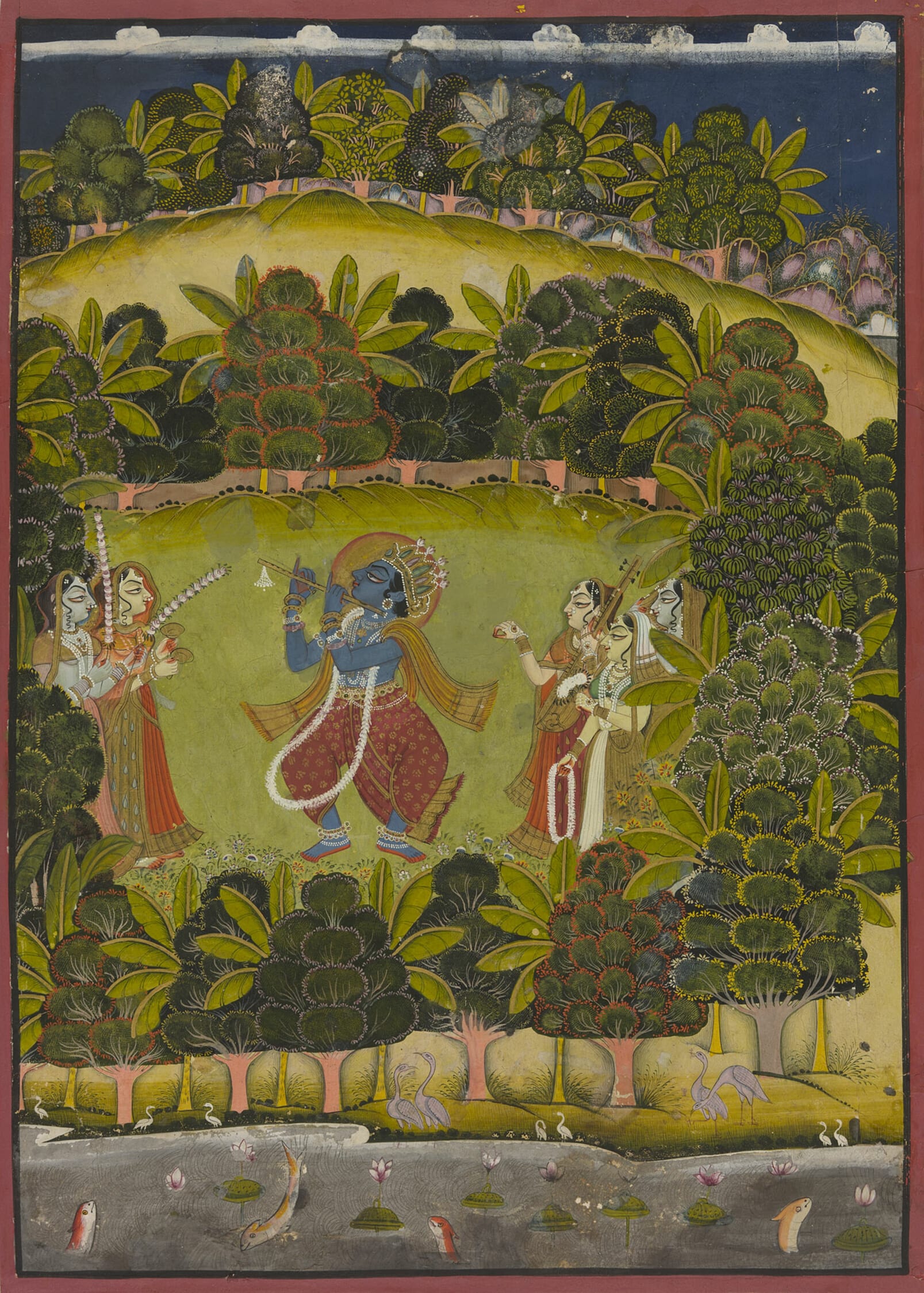 Krishna Fluting for the Gopis by India
Rajasthan, Jodhpur, Late 18th or early 19th century — fine art print