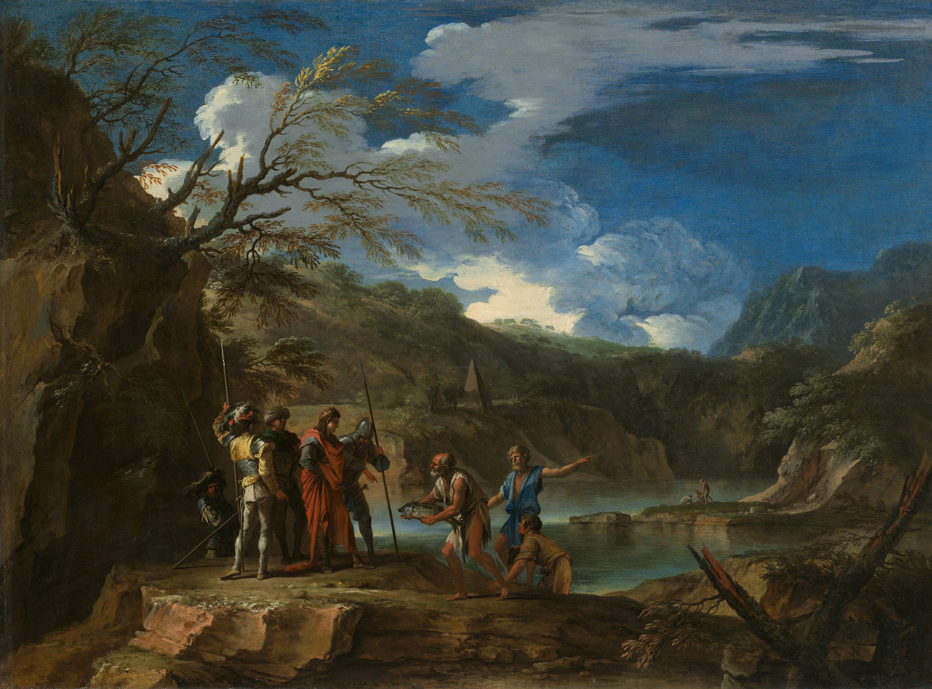 Polycrates and the Fisherman by Salvator Rosa, 1664 — fine art print