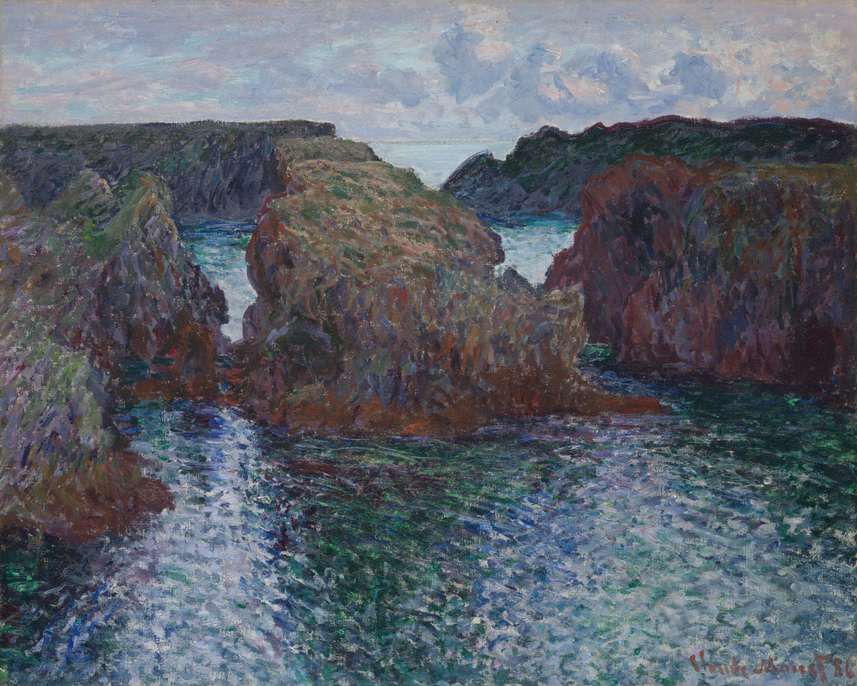 Rocks at Port-Goulphar, Belle-Île by Claude Monet, 1886 — fine art print