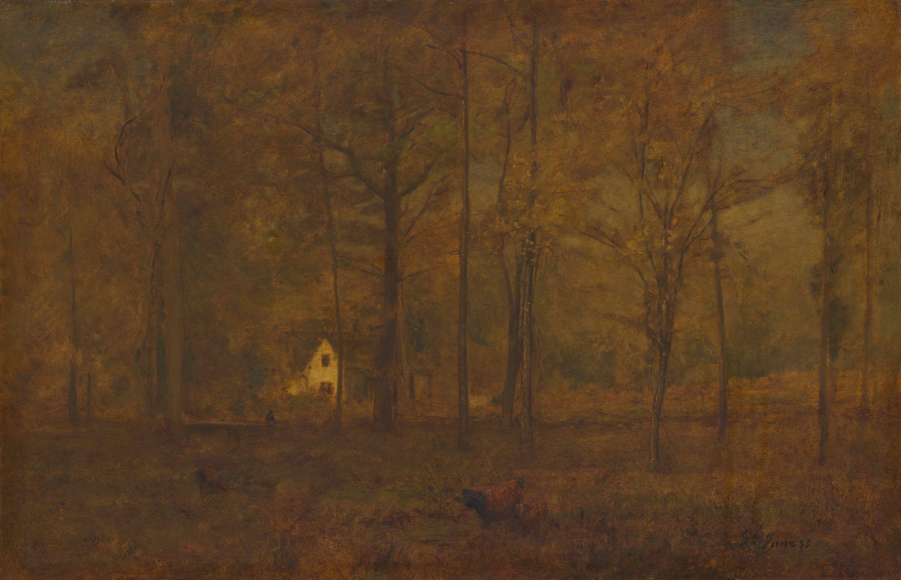 Autumn Woods by George Inness, 1891–94 — fine art print