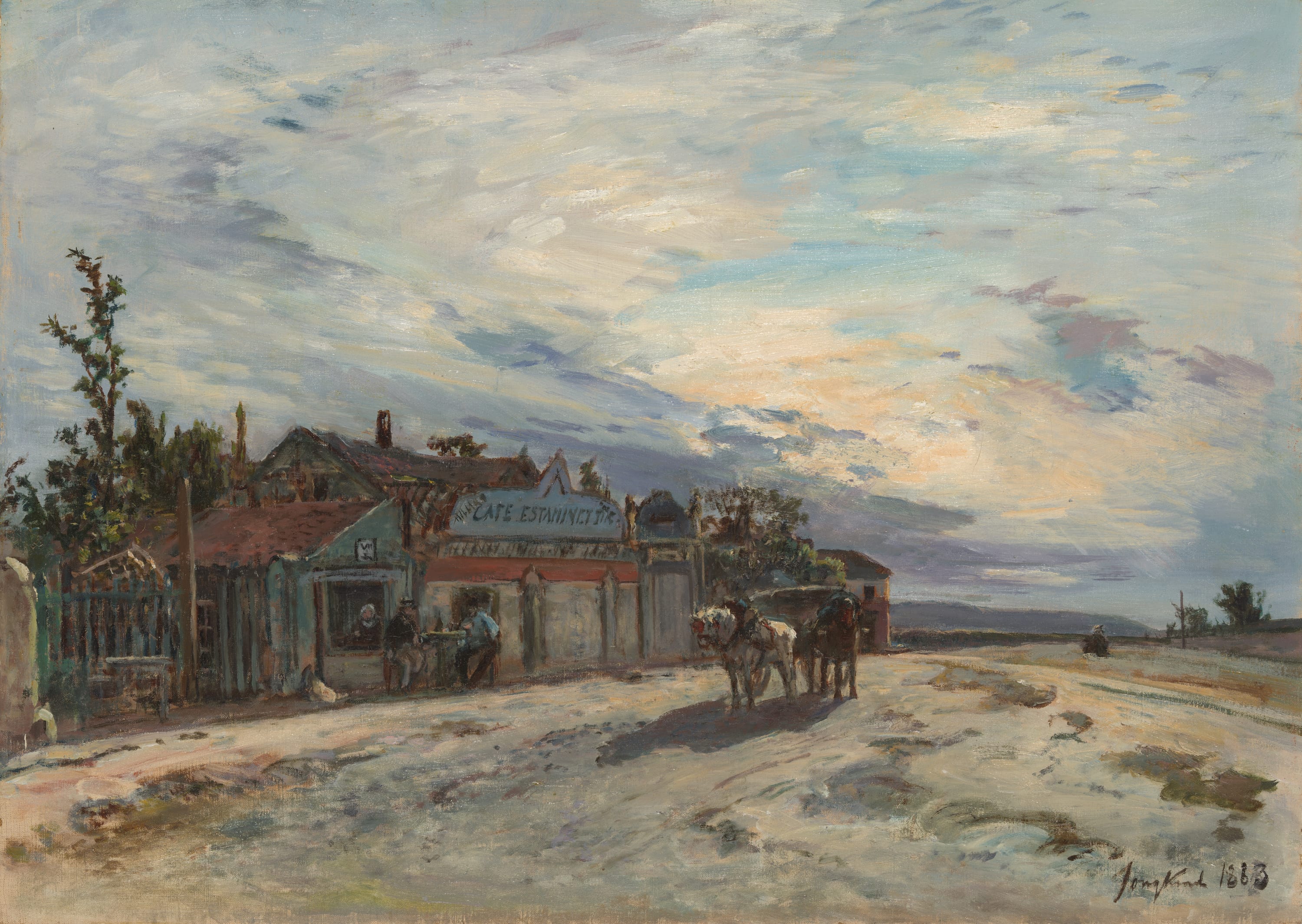 A Roadside Tavern by Johan Barthold Jongkind, 1863 — fine art print