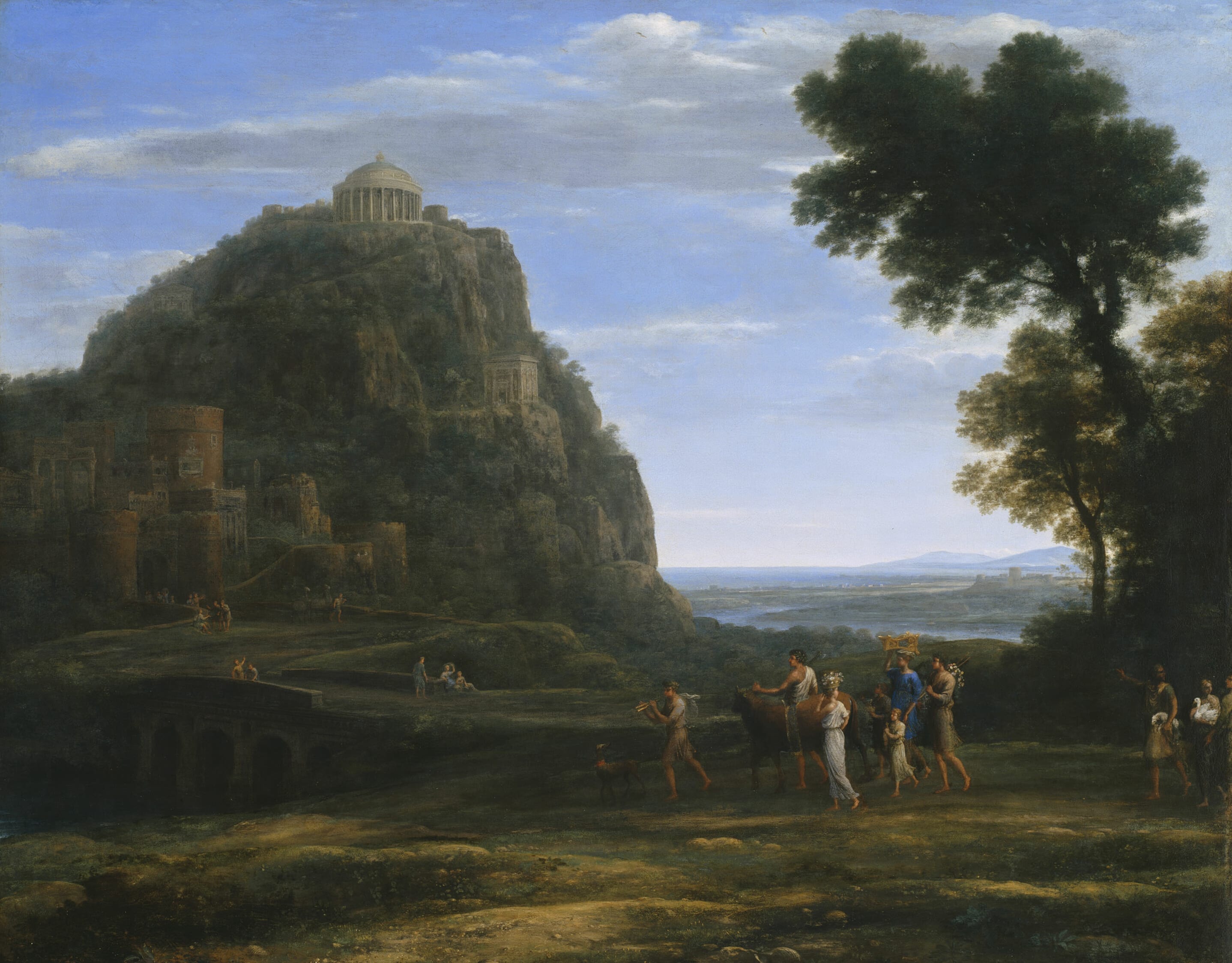 View of Delphi with a Procession by Claude Lorrain, 1673 — fine art print