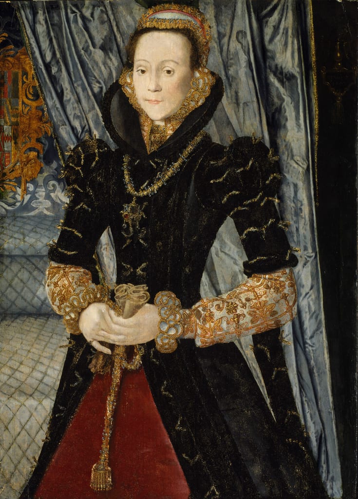 Portrait of a Lady of the Wentworth Family (Probably Jane Cheyne) by Hans Eworth, 1563 — fine art print