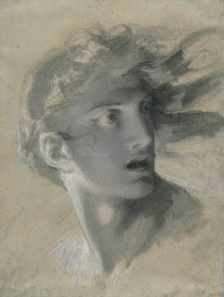 Head of Vengeance by Pierre Paul Prud'hon, c. 1804 — fine art print