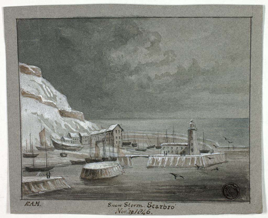 Snow Storm, Scarbro' by Elizabeth Murray, November 29, 1846 — fine art print