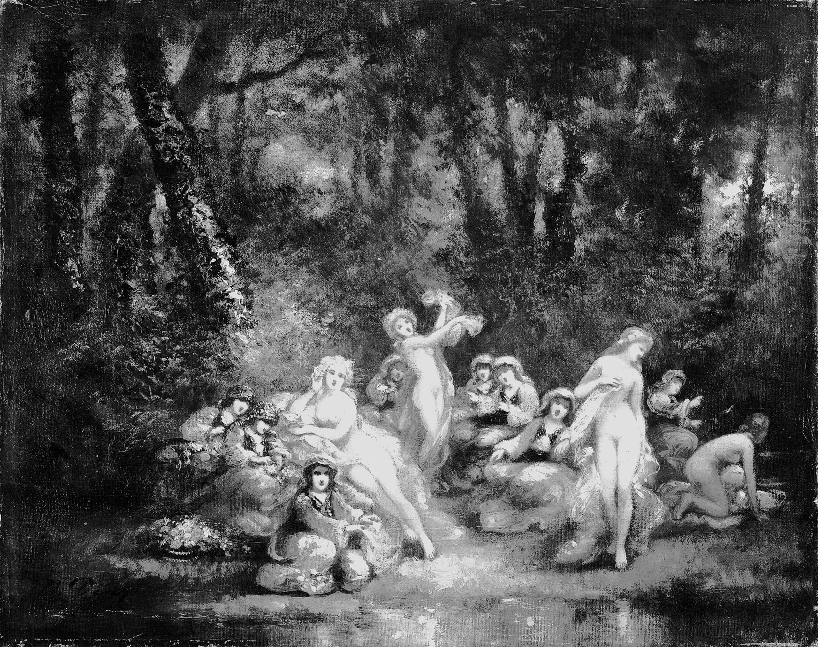 In the Woods by Imitator of Narcisse Virgile Diaz de la Peña, c. 1860 — fine art print