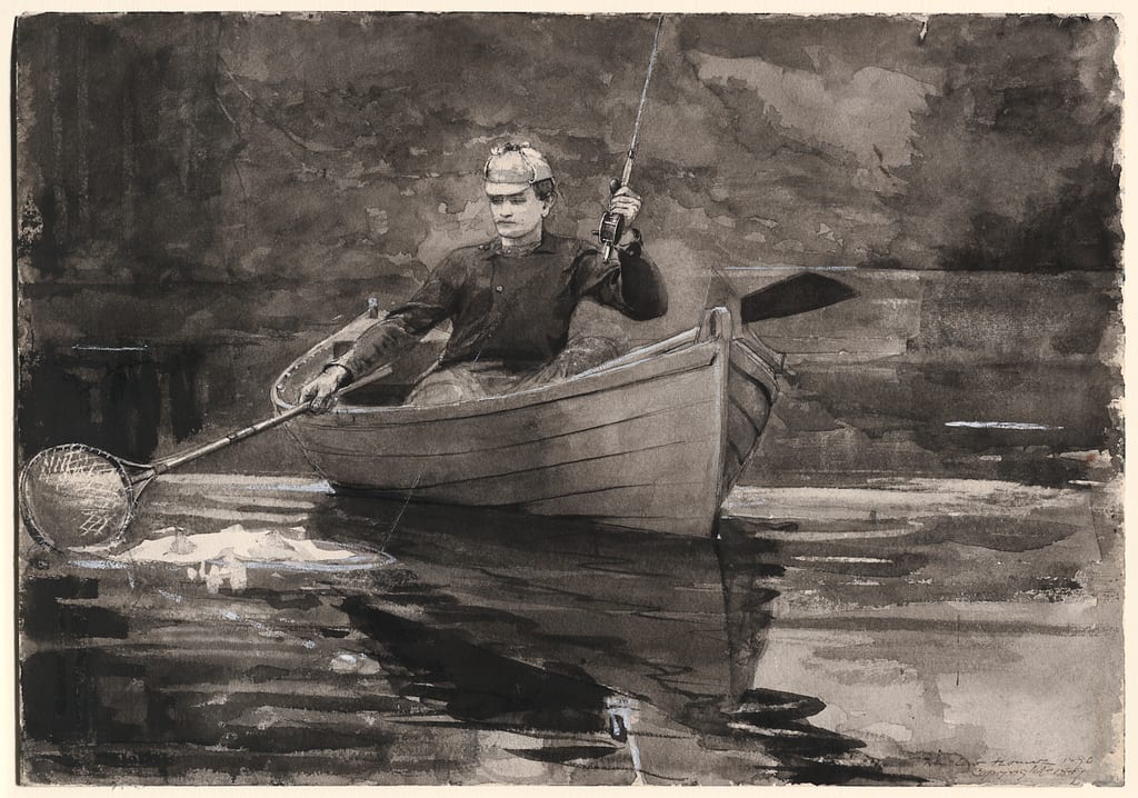 Netting the Fish by Winslow Homer, 1889 — fine art print