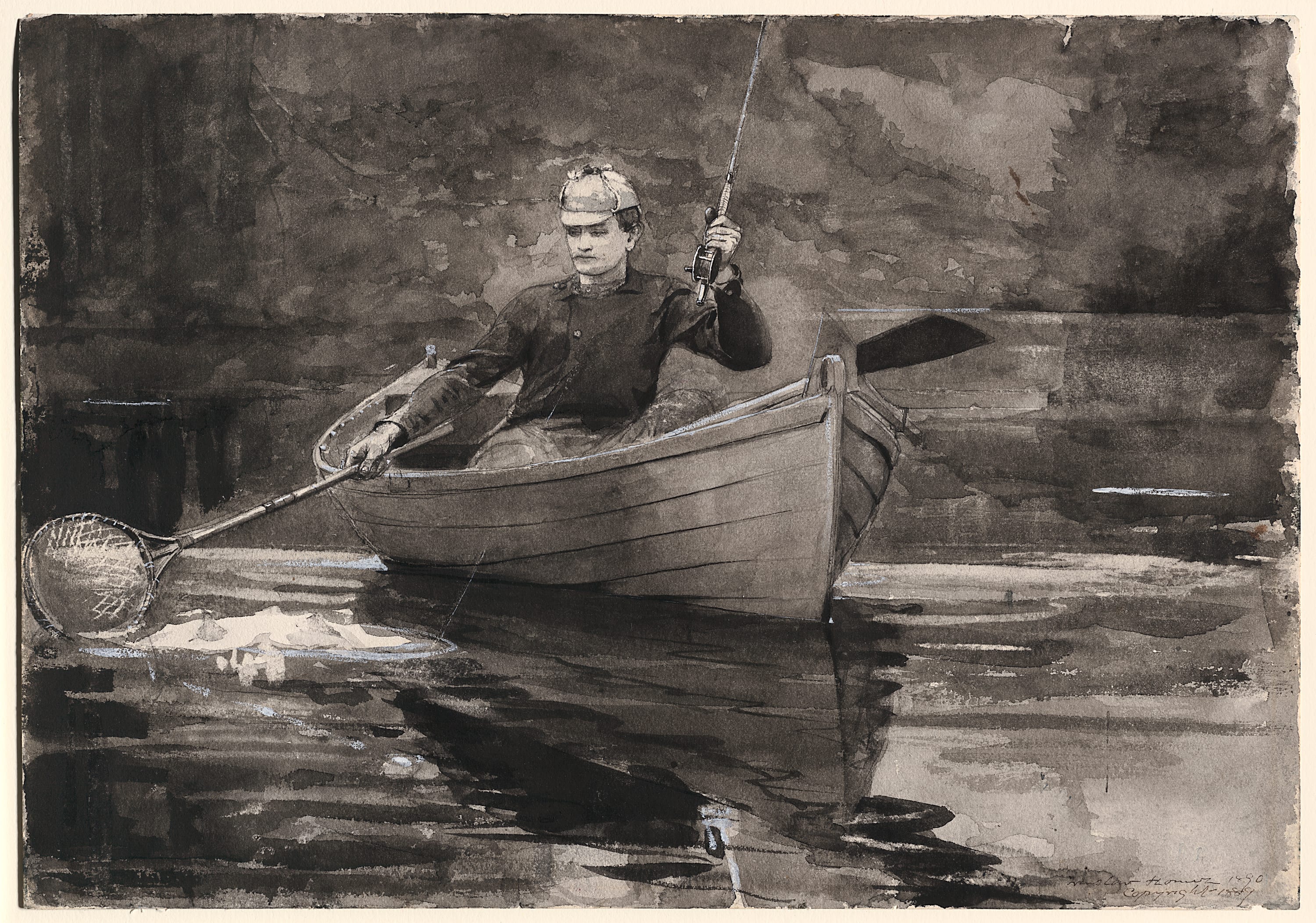 Netting the Fish by Winslow Homer, 1889 — fine art print
