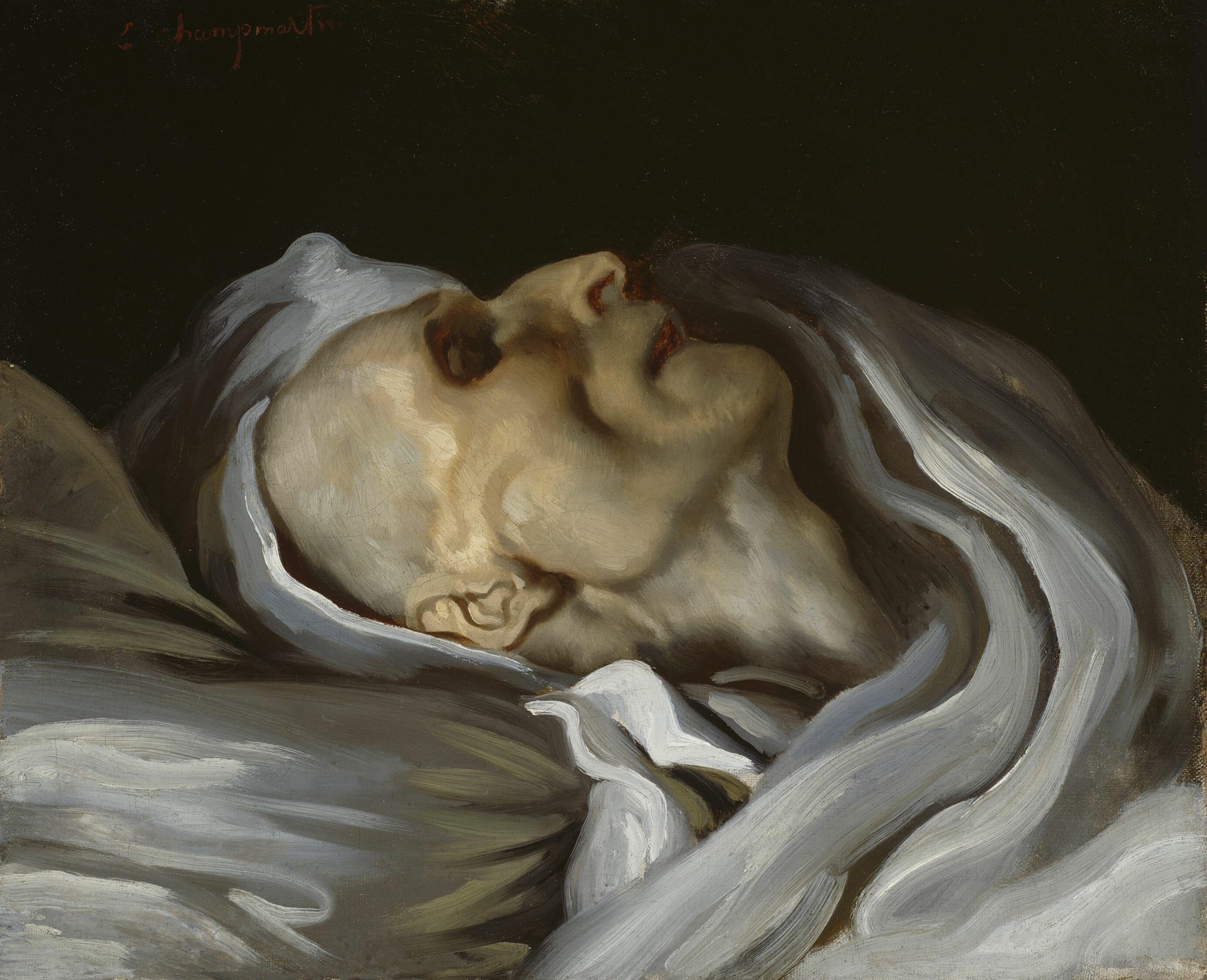 Théodore Géricault on His Deathbed by Charles Emile Champmartin, 1824 — fine art print