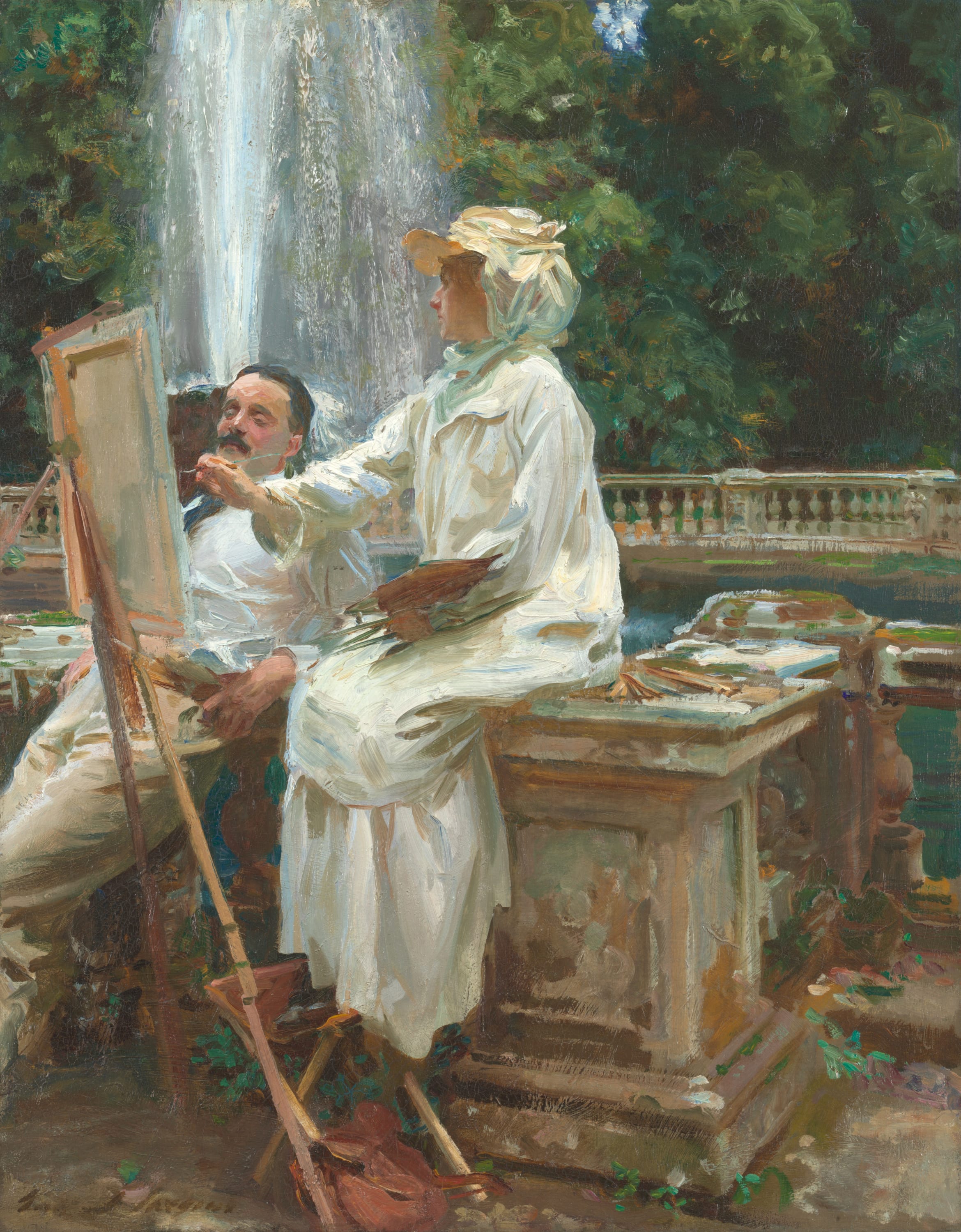 The Fountain, Villa Torlonia, Frascati, Italy by John Singer Sargent, 1907 — fine art print