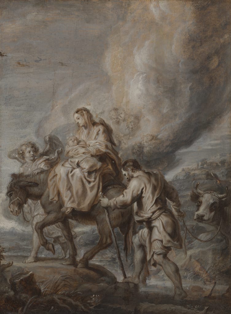 The Flight into Egypt by Abraham Jansz. van Diepenbeeck, c. 1650 — fine art print