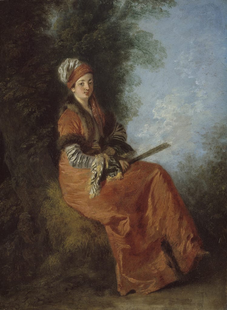 The Dreamer (La Rêveuse) by Jean Antoine Watteau, 1712–14 — fine art print