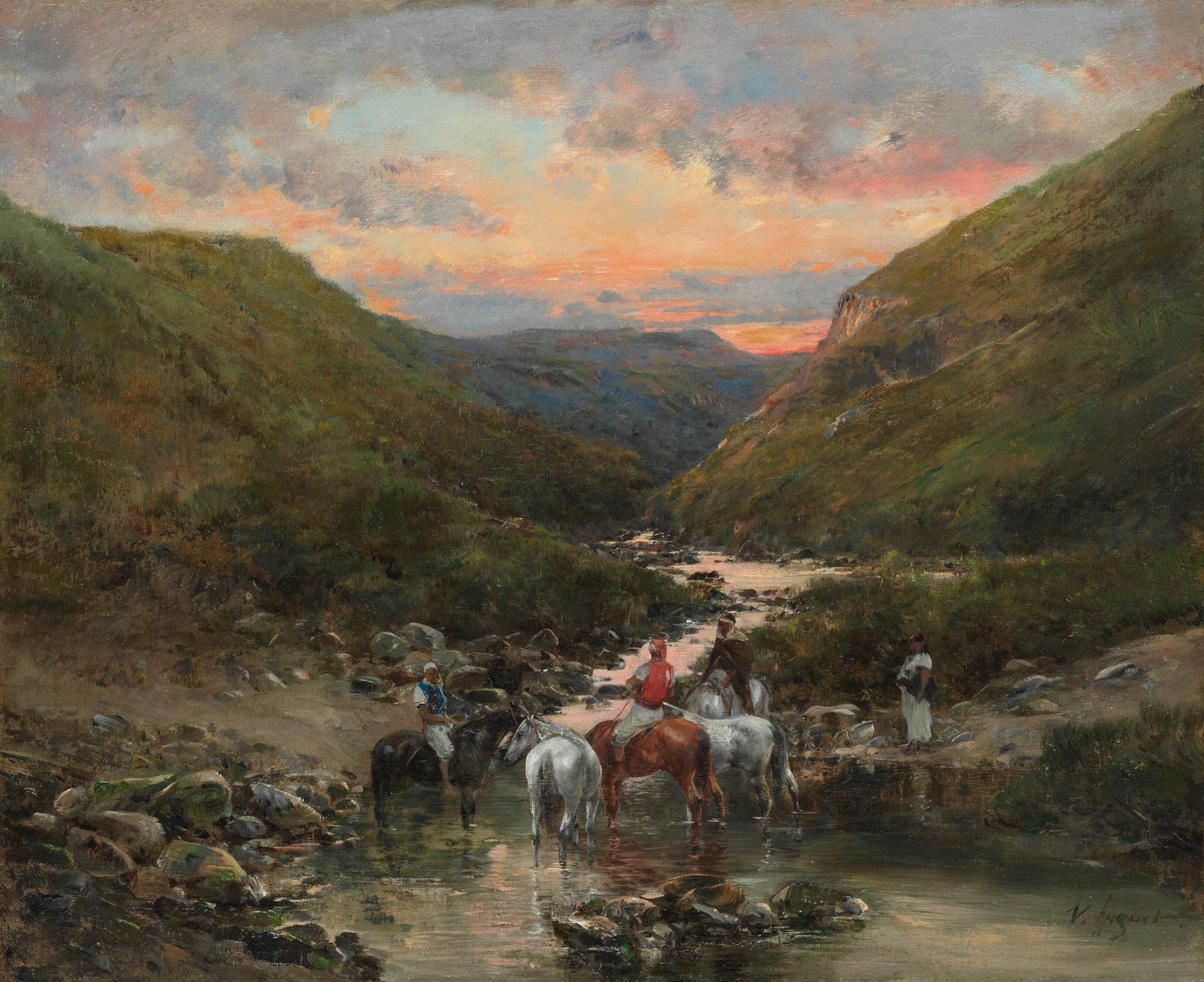 Ravine Near Biskra by Victor Pierre Huguet, c. 1895 — fine art print