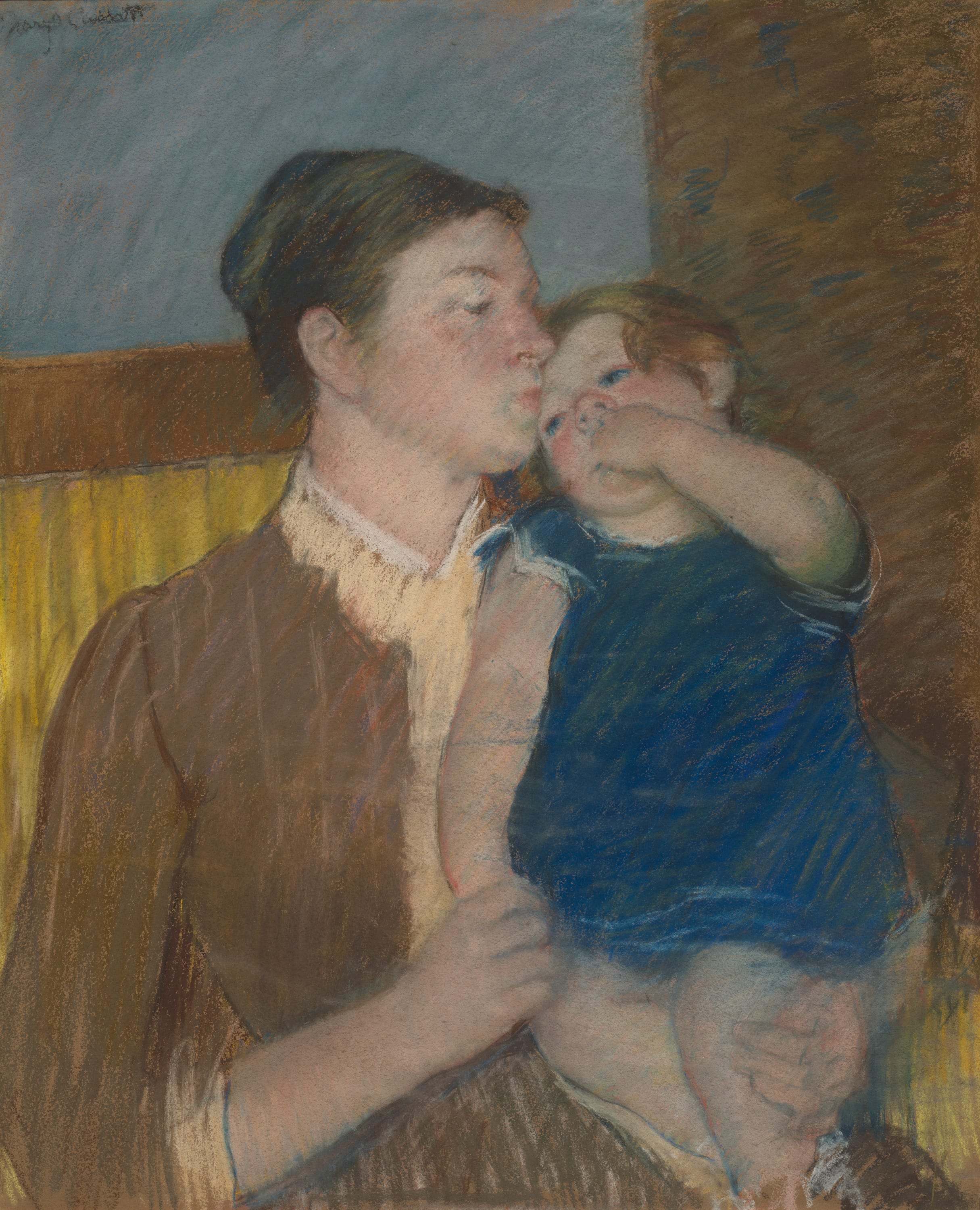 Mother's Goodnight Kiss by Mary Cassatt, 1888 — fine art print
