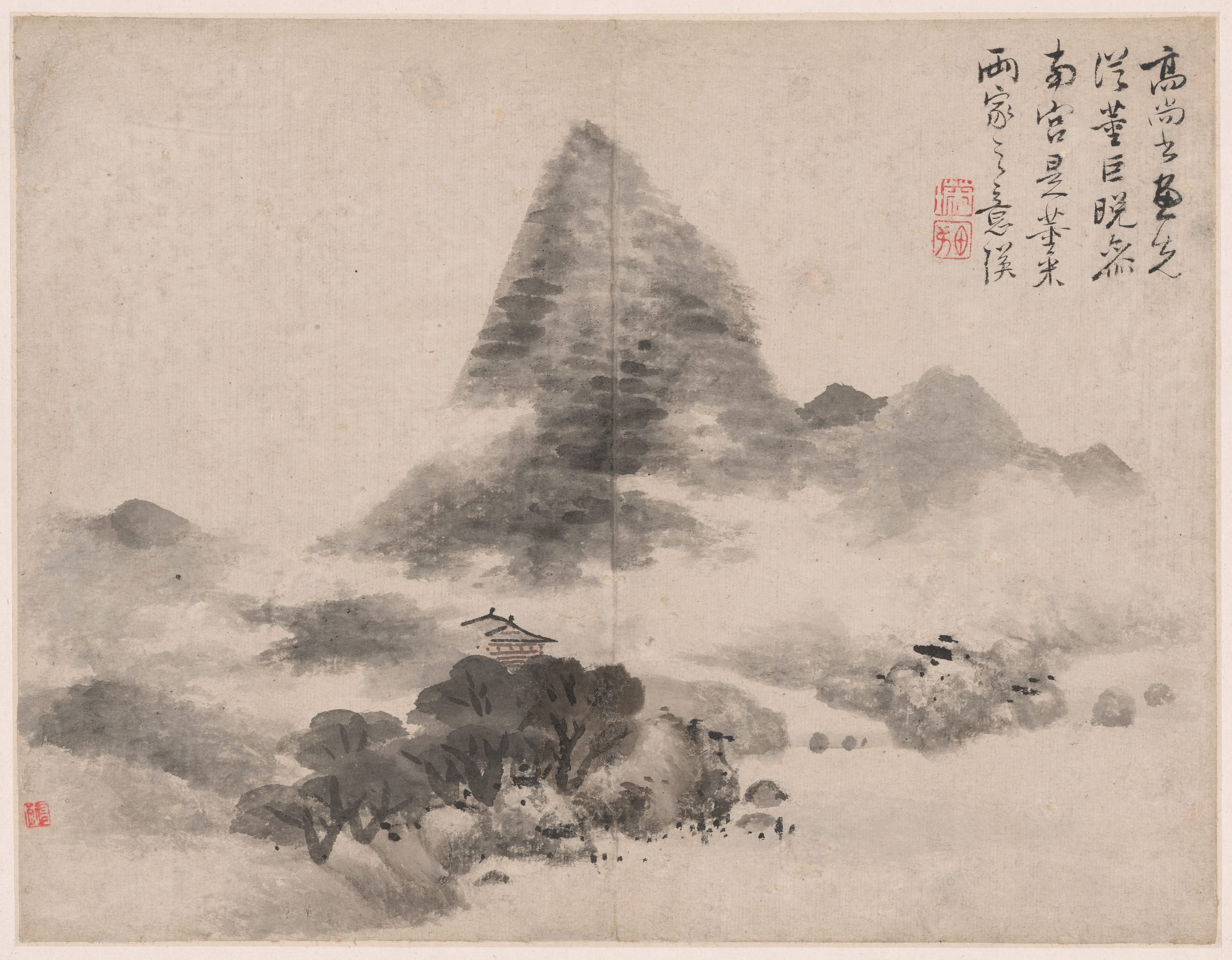 Landscape in the Style of Ancient Masters: After Gao Kegong by Lan Ying, Ming dynasty (1368–1644), first half of 17th century — fine art print