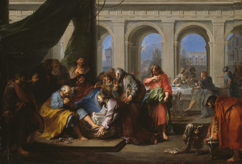 Christ Washing the Feet of His Disciples by Nicolas Bertin, 1720–30 — fine art print