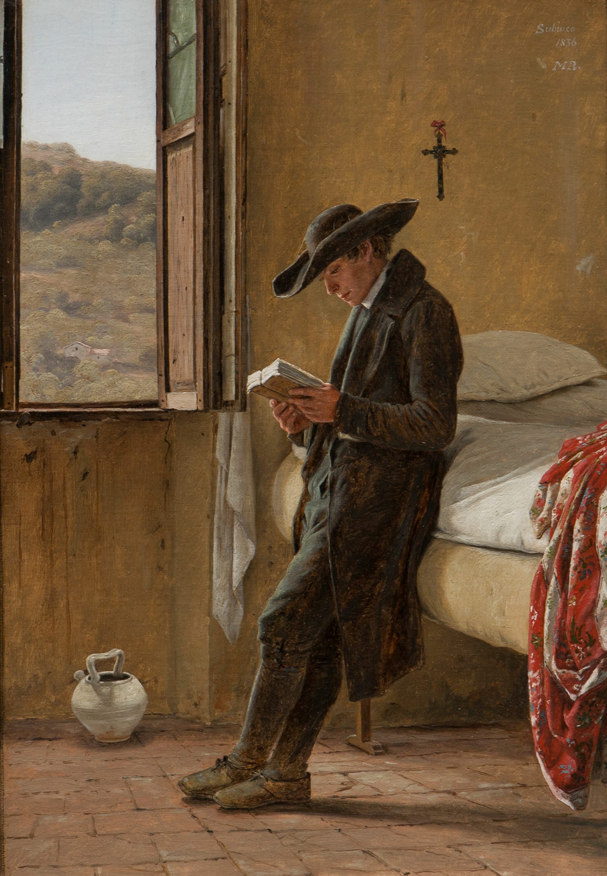 Young Clergyman Reading by Martinus Rørbye, 1836 — fine art print