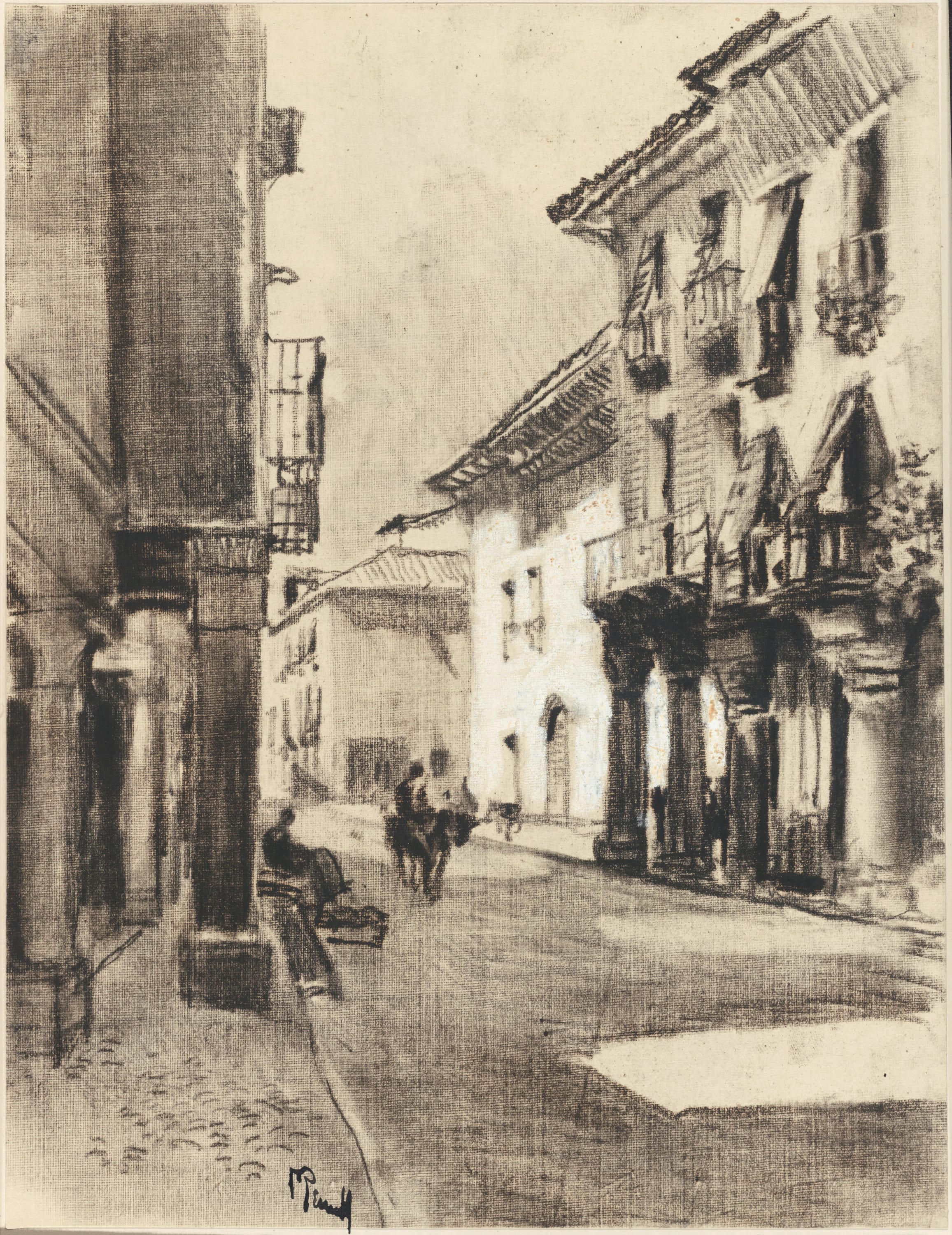 Calle Mayor Alcalá, from Castilian Days by Joseph Pennell, 1903 — fine art print