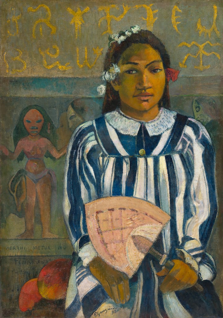 Merahi metua no Tehamana (Tehamana Has Many Parents or The Ancestors of Tehamana) by Paul Gauguin, 1893 — fine art print