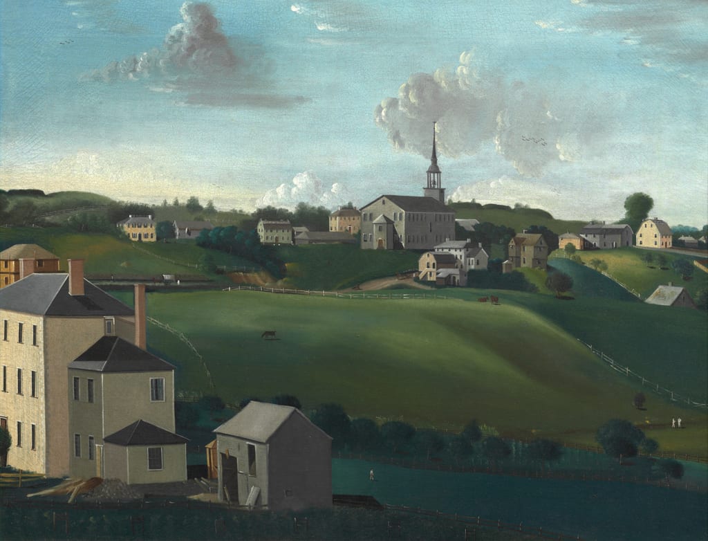 Meetinghouse Hill, Roxbury, Massachusetts by John Ritto Penniman, 1799 — fine art print