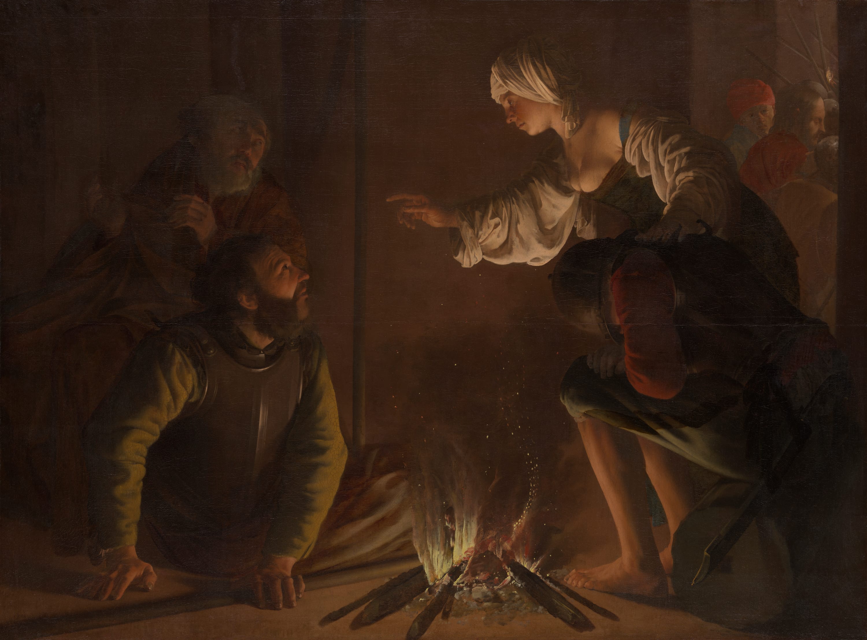 The Denial of Saint Peter by Hendrick Terbrugghen, c. 1626 — fine art print