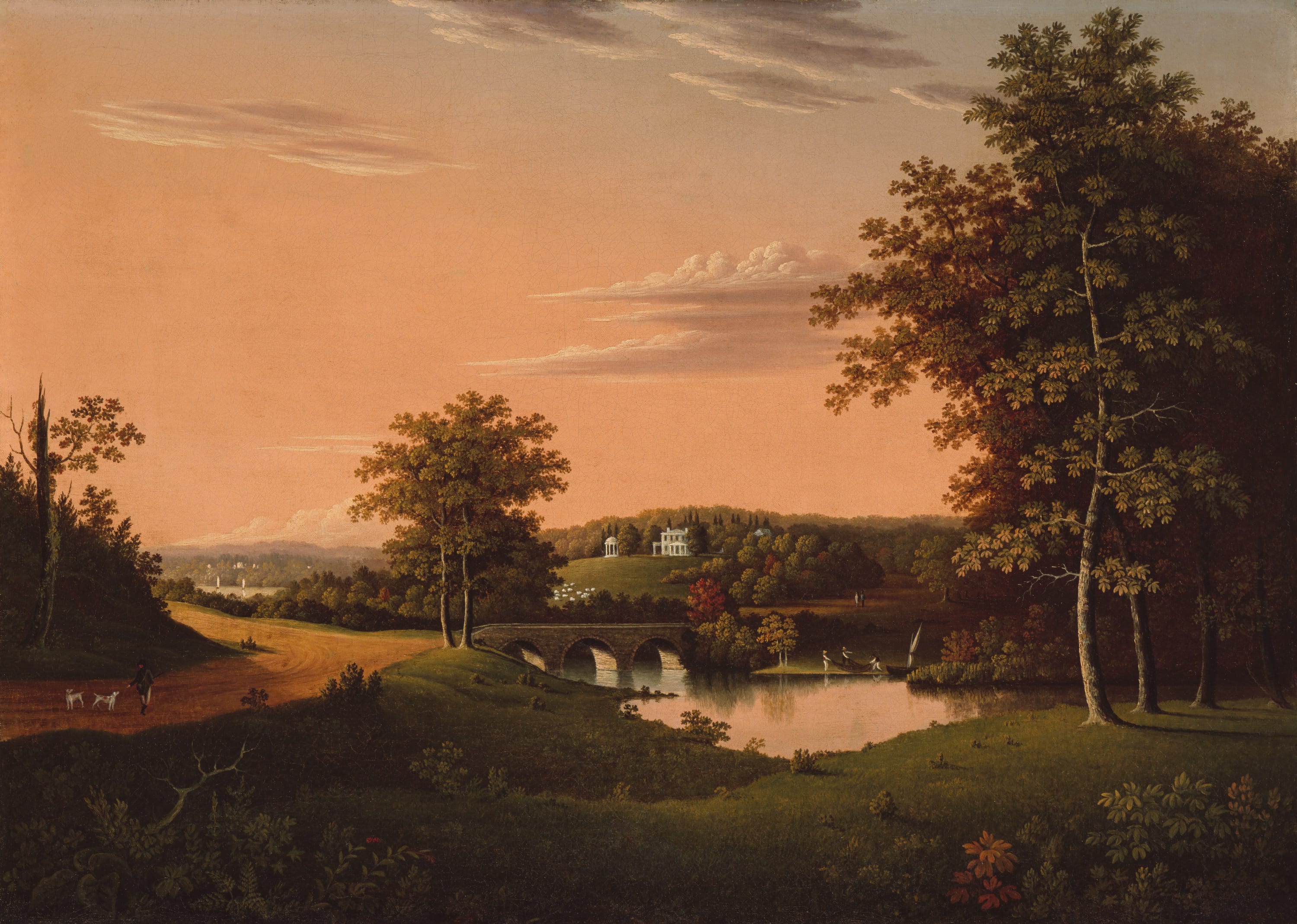 Point Breeze, the Estate of Joseph Napoleon Bonaparte at Bordentown, New Jersey by Charles B. Lawrence, 1817–20 — fine art print