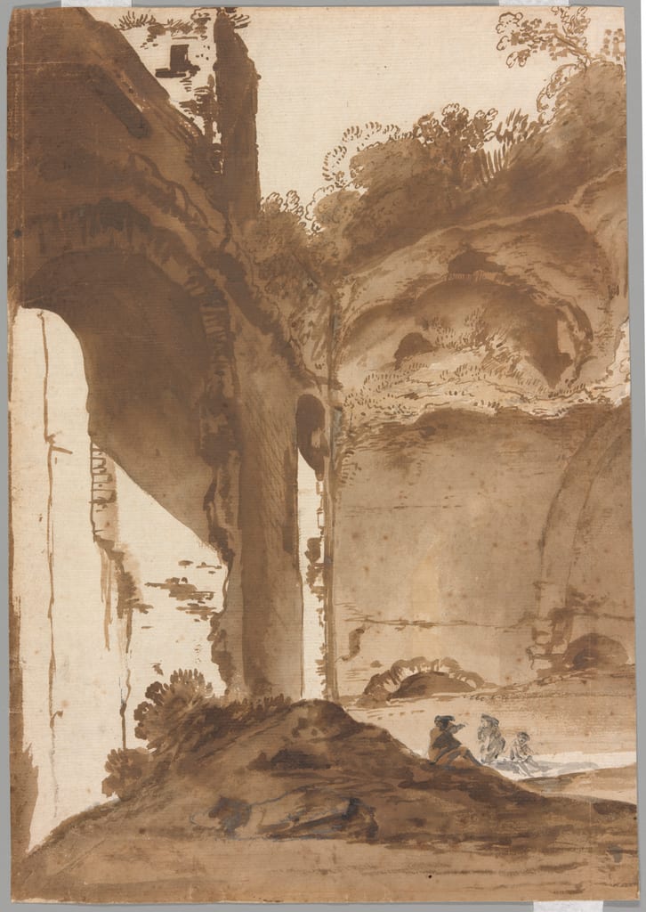 Villa of Maecenas at Tivoli by Bartholomeus Breenbergh, c. 1627 — fine art print