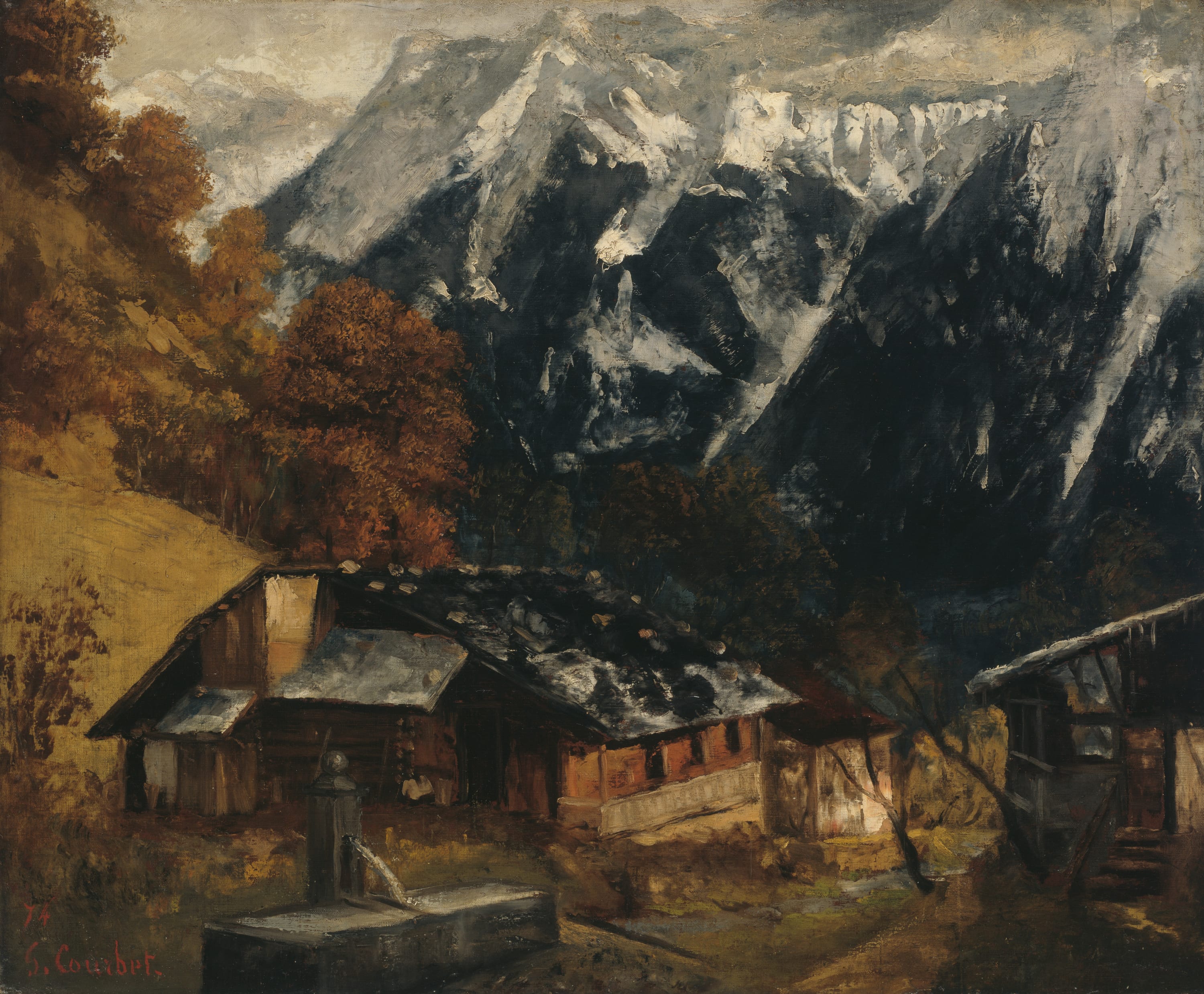 An Alpine Scene by Gustave Courbet, 1874 — fine art print