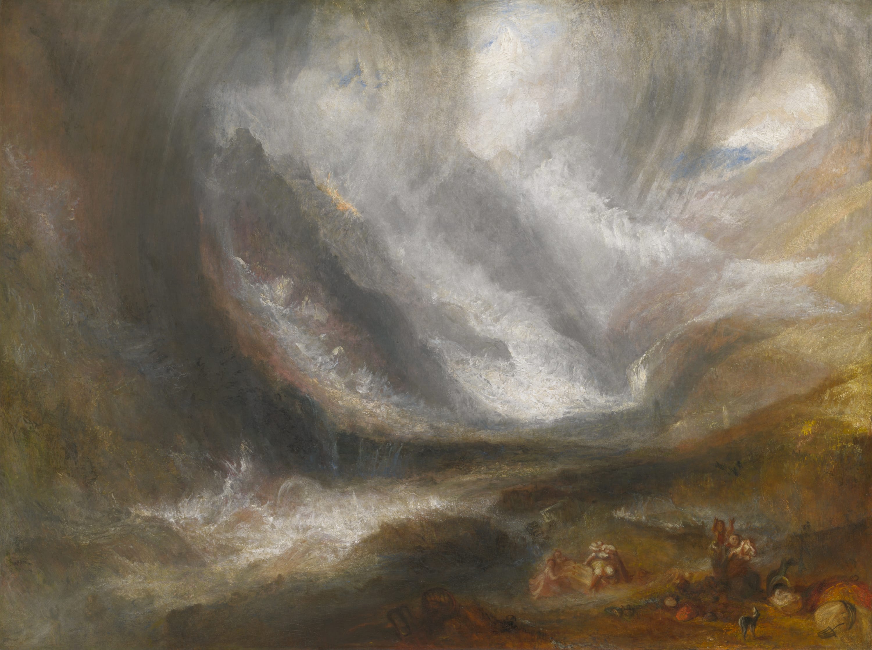 Valley of Aosta: Snowstorm, Avalanche, and Thunderstorm by Joseph Mallord William Turner, 1836–37 — fine art print