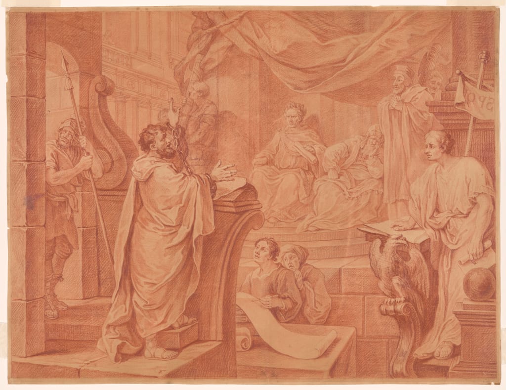 Paul Before Felix by William Hogarth, c. 1751 — fine art print