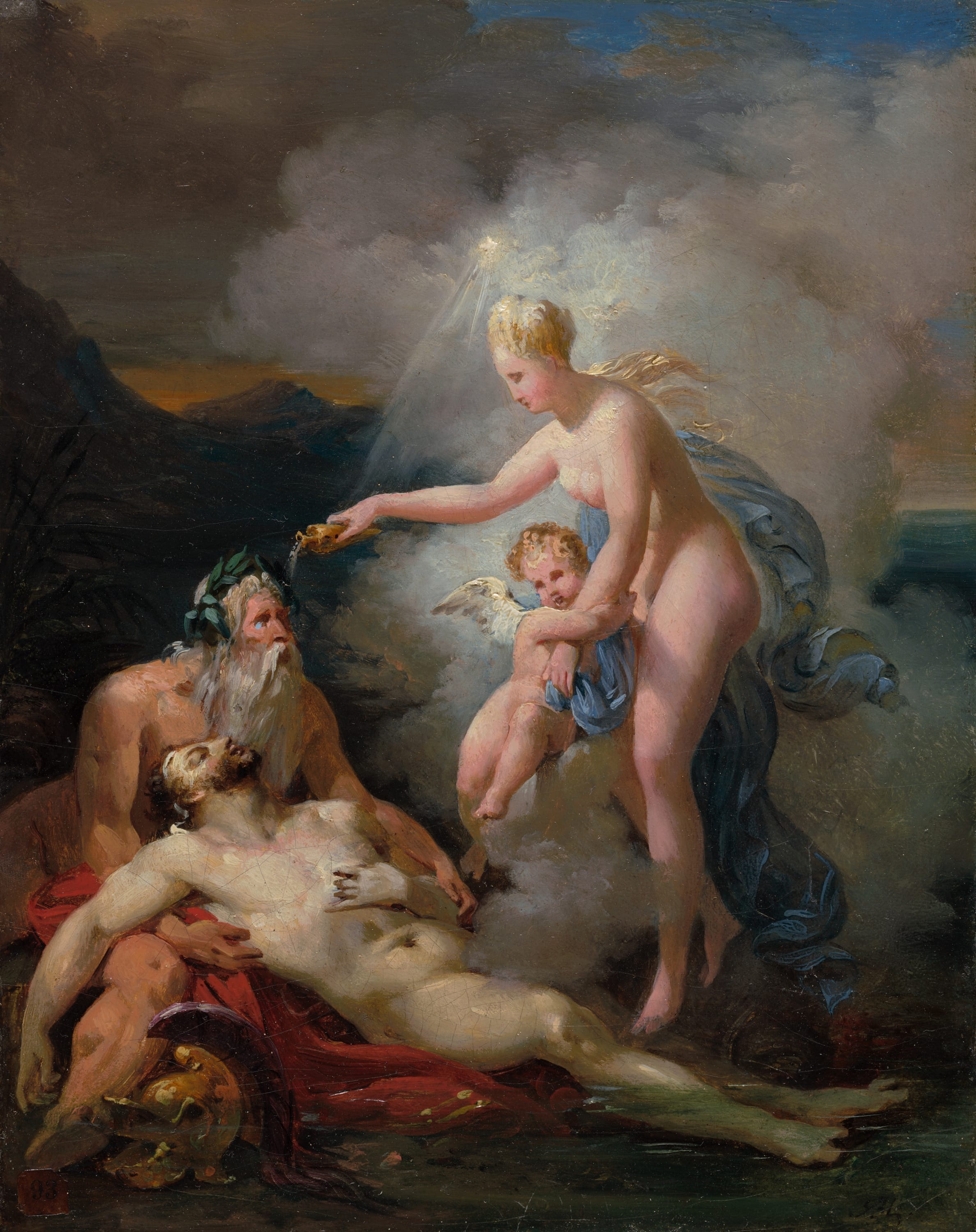 Venus Healing Aeneas by Merry Joseph Blondel, c. 1820 — fine art print