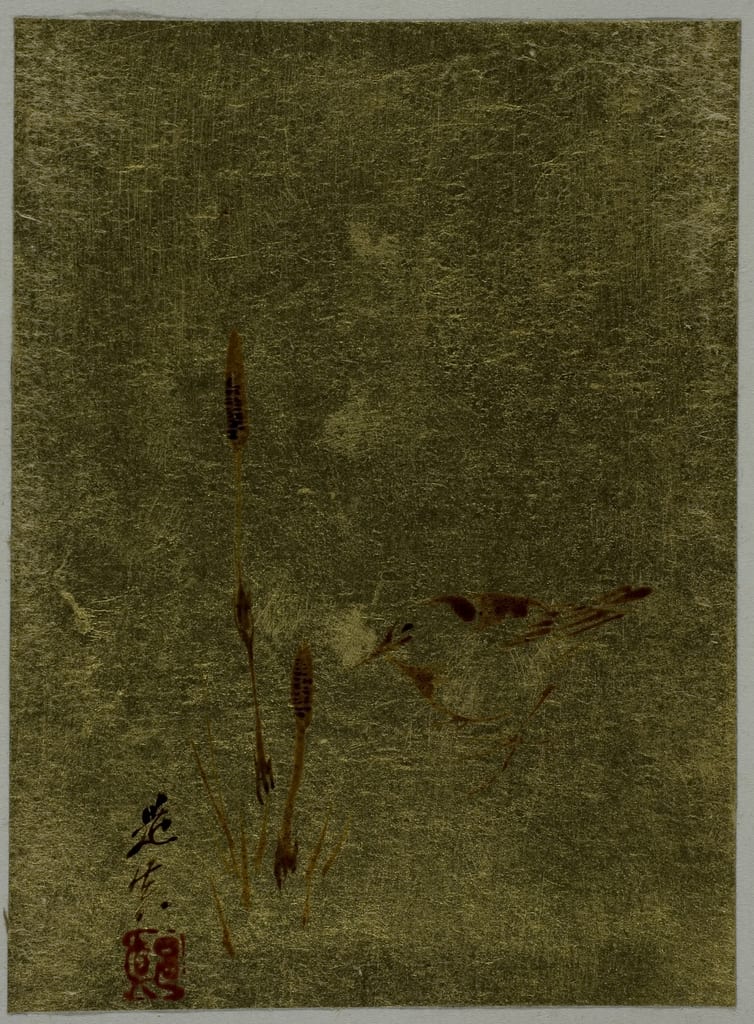 Bird and Cattails by Shibata Zeshin, Meiji period (1868–1912) — fine art print