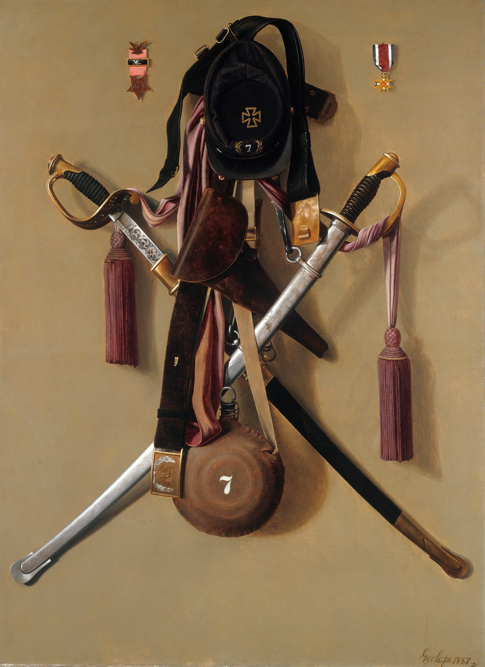 Civil War Regalia of Major Levi Gheen McCauley by George Cope, 1887 — fine art print