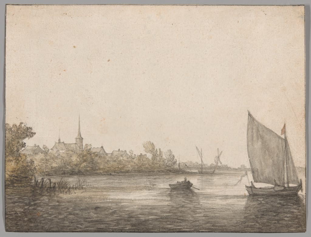 View of IJsselmonde Seen Across the New Maas by Aelbert Cuyp, c. 1640 — fine art print