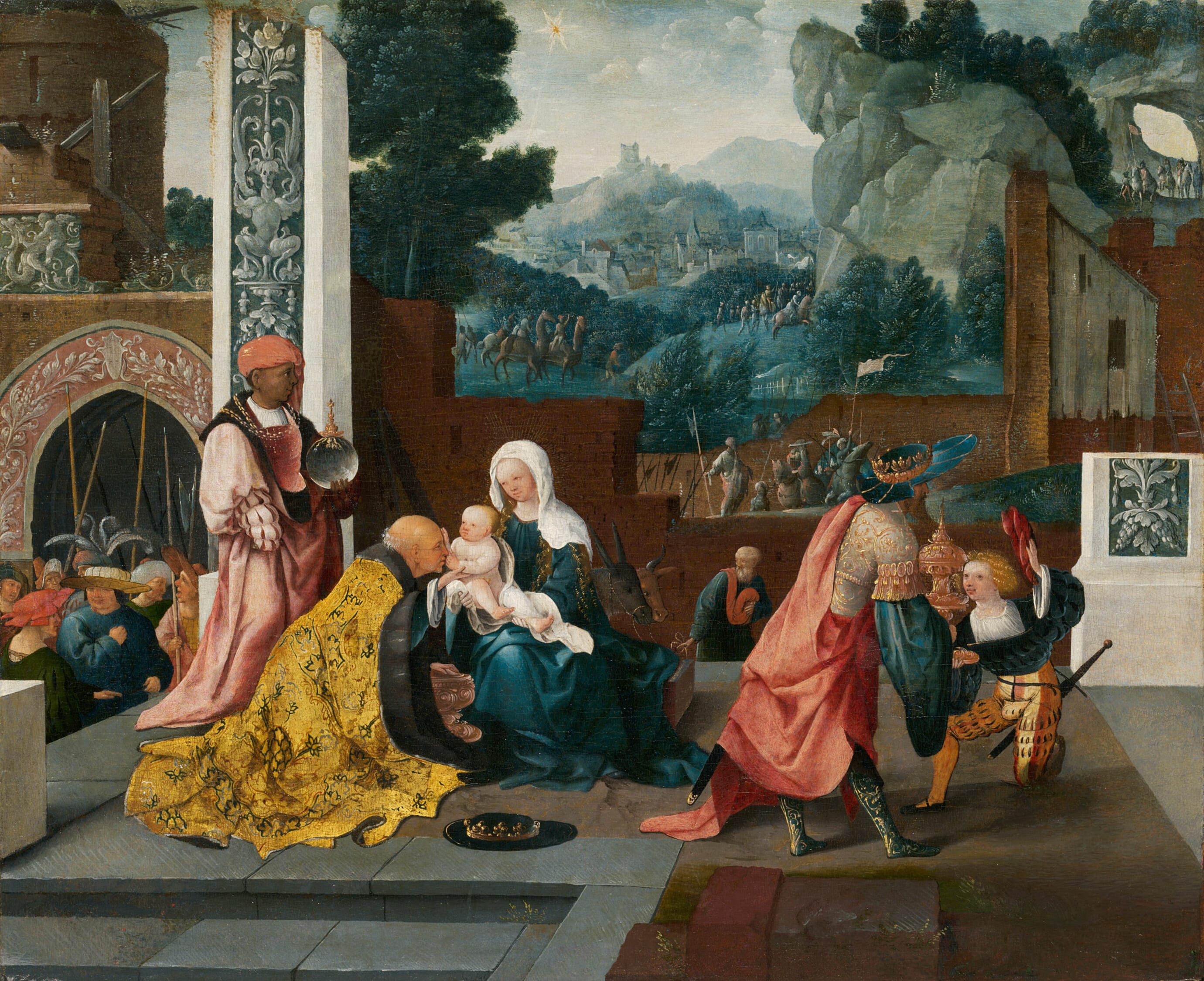 Adoration of the Magi by Jan van Scorel, c. 1519 — fine art print