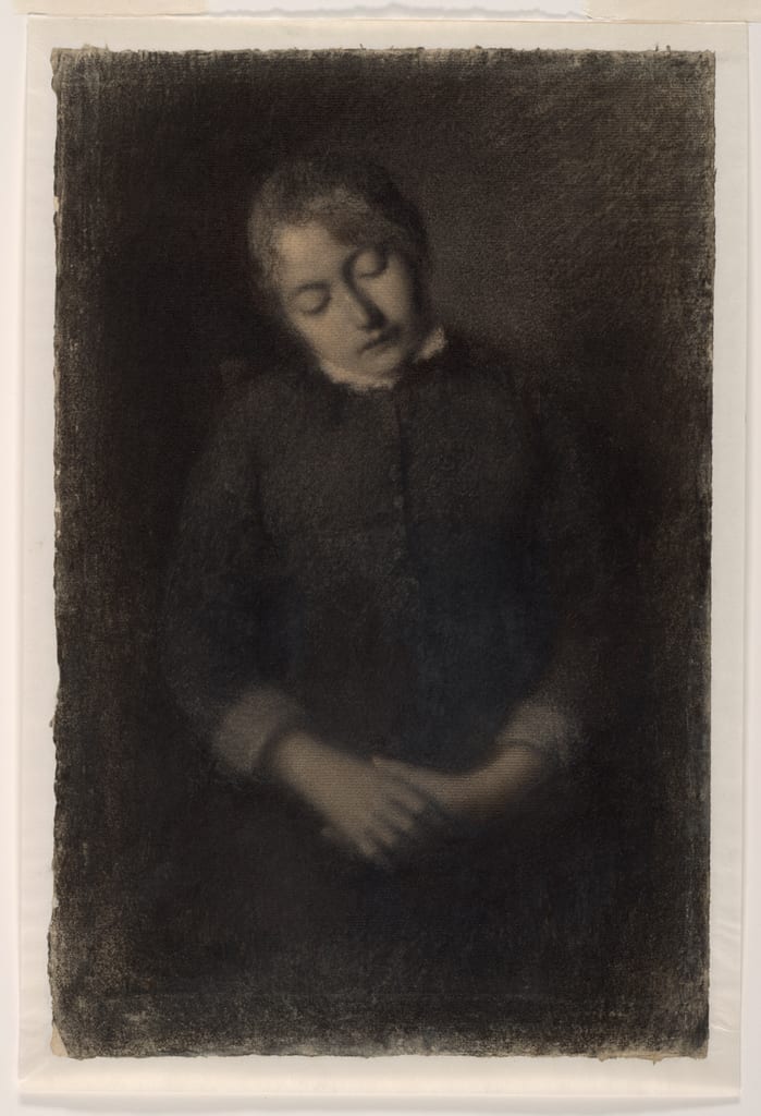 Portrait of the Artist's Wife Asleep (Marie Guilloux) by Albert Charles Lebourg, c. 1880 — fine art print