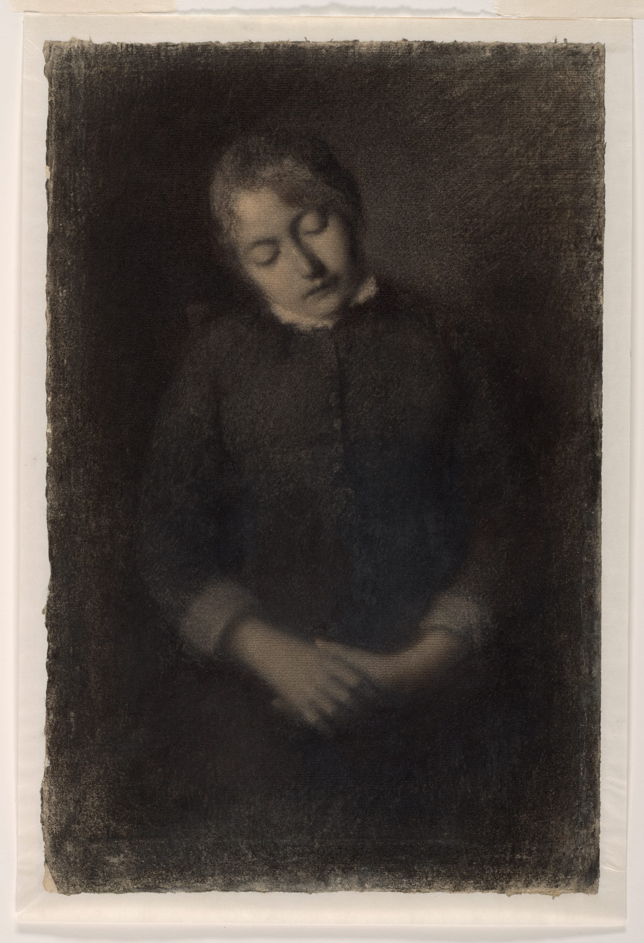 Portrait of the Artist's Wife Asleep (Marie Guilloux) by Albert Charles Lebourg, c. 1880 — fine art print