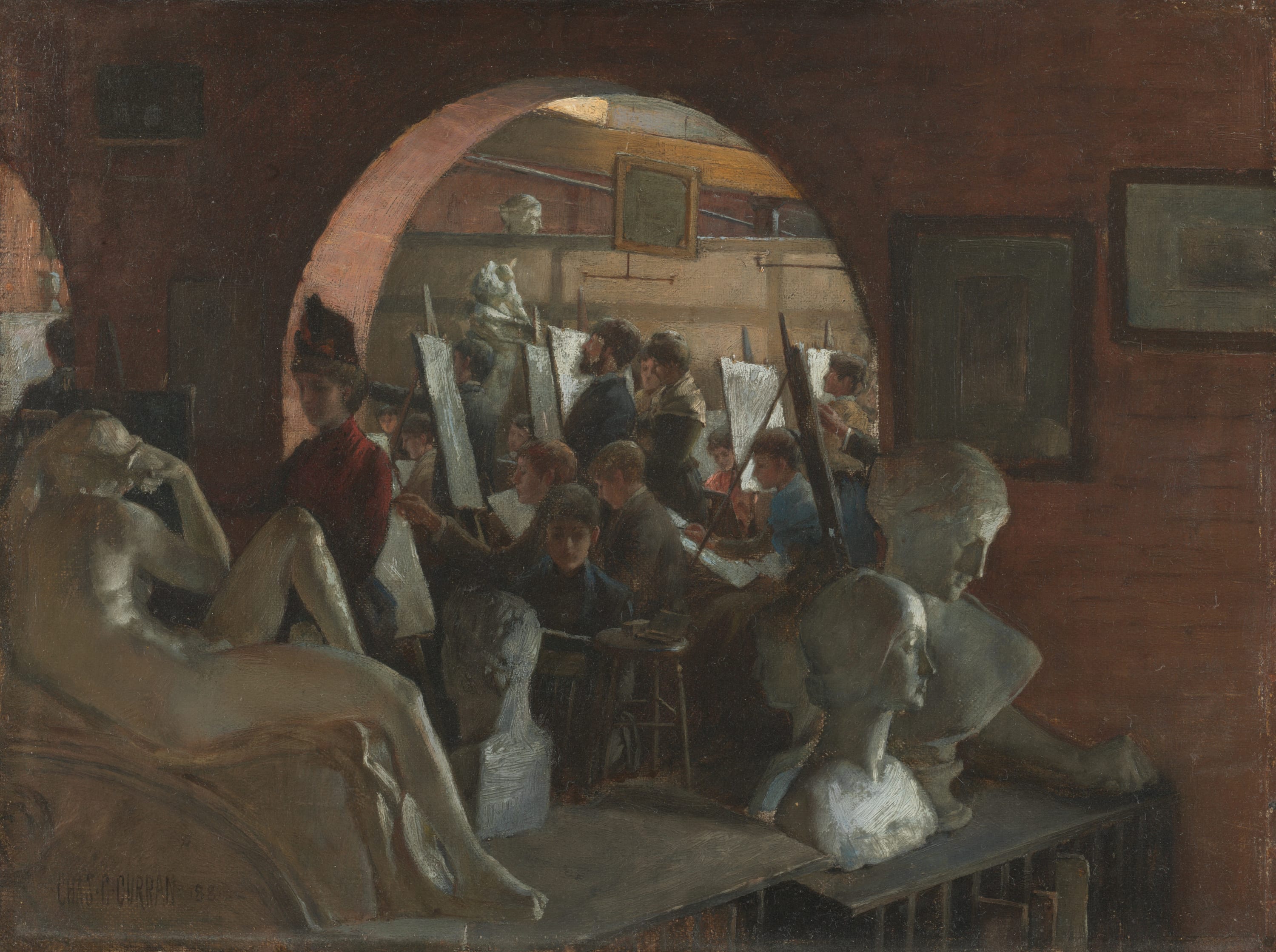 An Alcove in the Art Students' League by Charles Courtney Curran, 1888 — fine art print